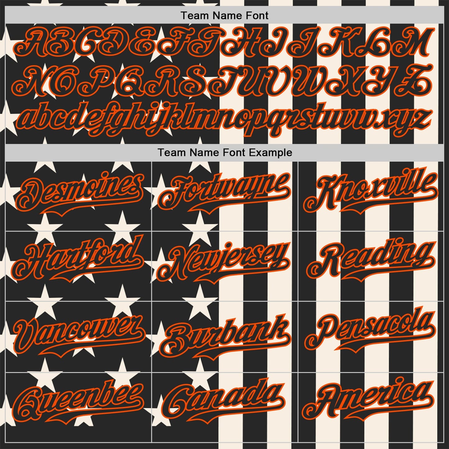 Custom Black Cream-Orange USA Flag Patriotic Split Stars and Stripes Authentic Baseball Jersey view 4