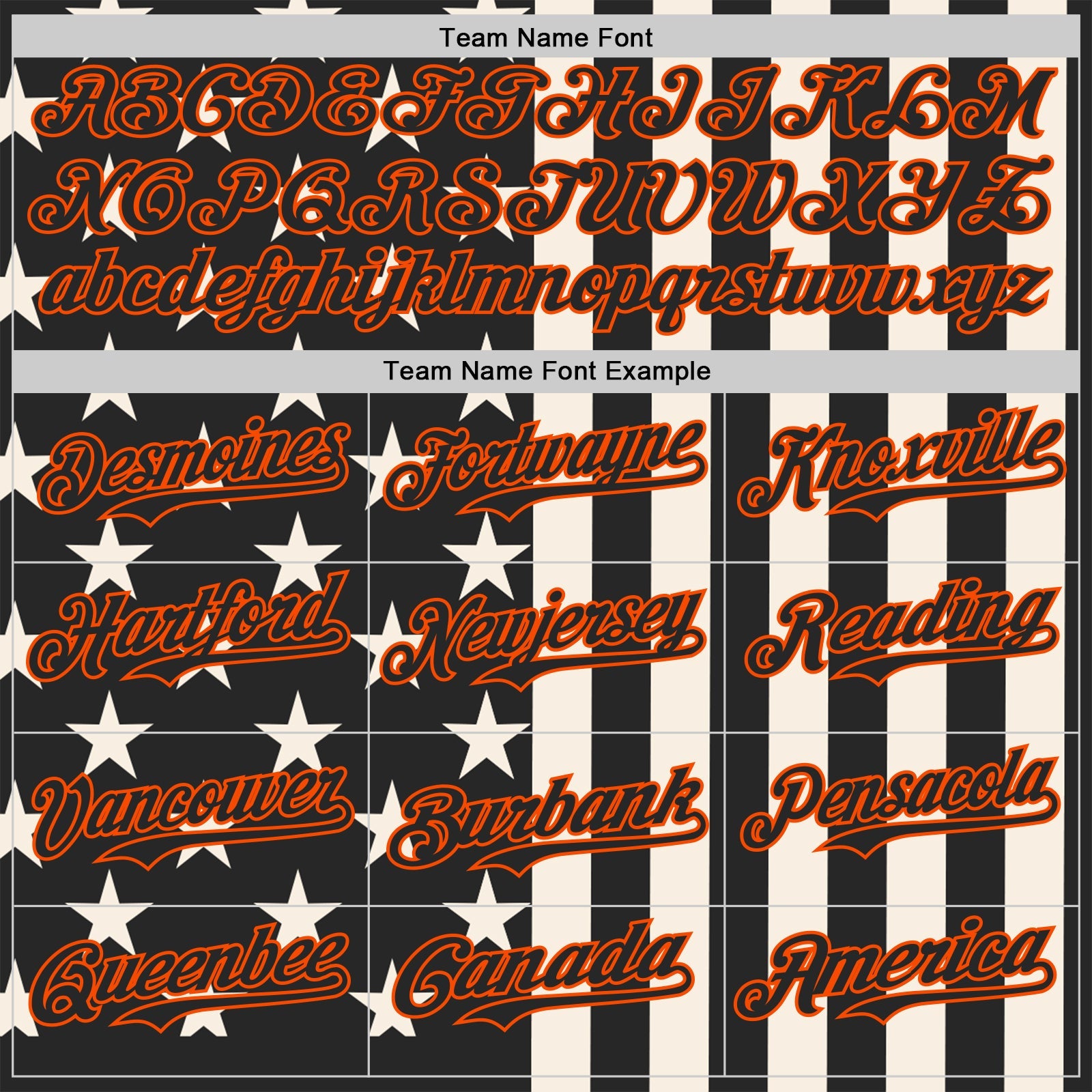 Custom Black Cream-Orange USA Flag Patriotic Split Stars and Stripes Authentic Baseball Jersey view 4