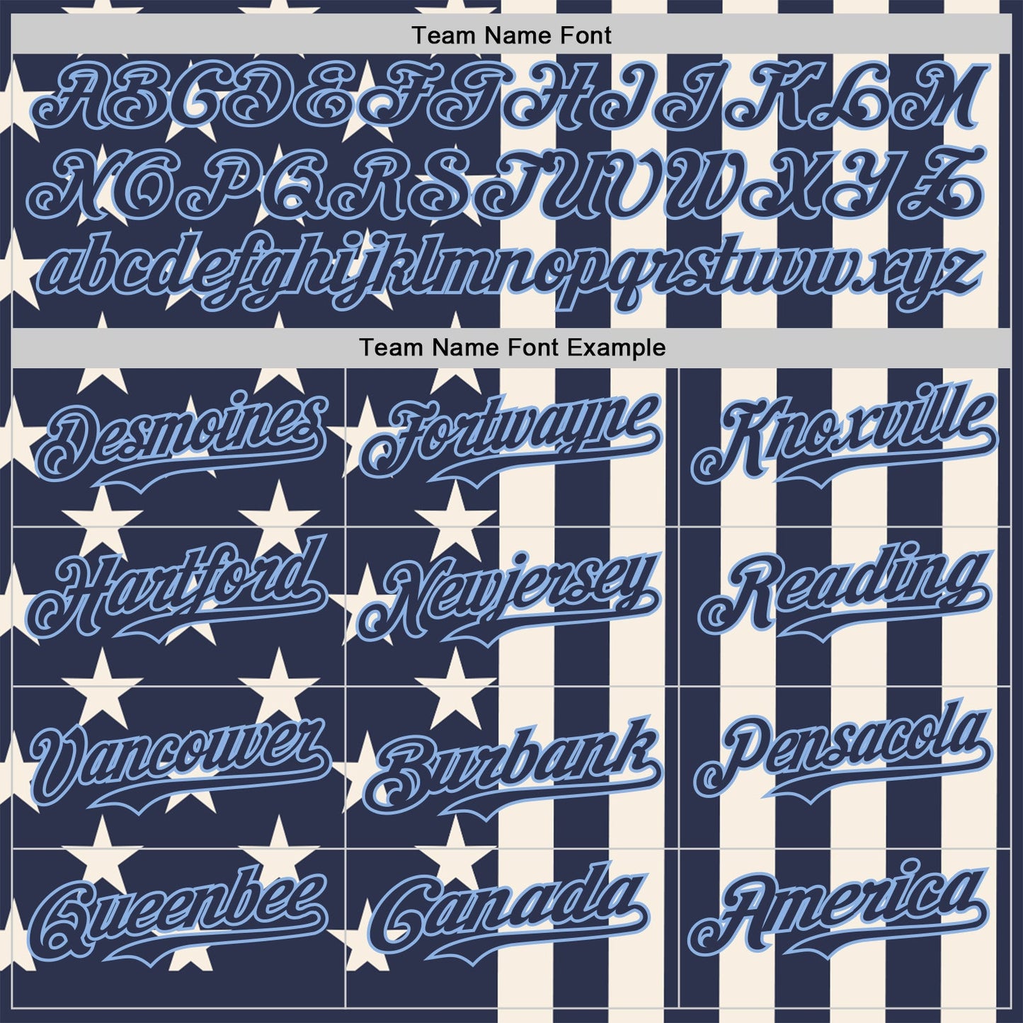 Custom Navy Cream-Light Blue USA Flag Patriotic Split Stars and Stripes Authentic Baseball Jersey view 4