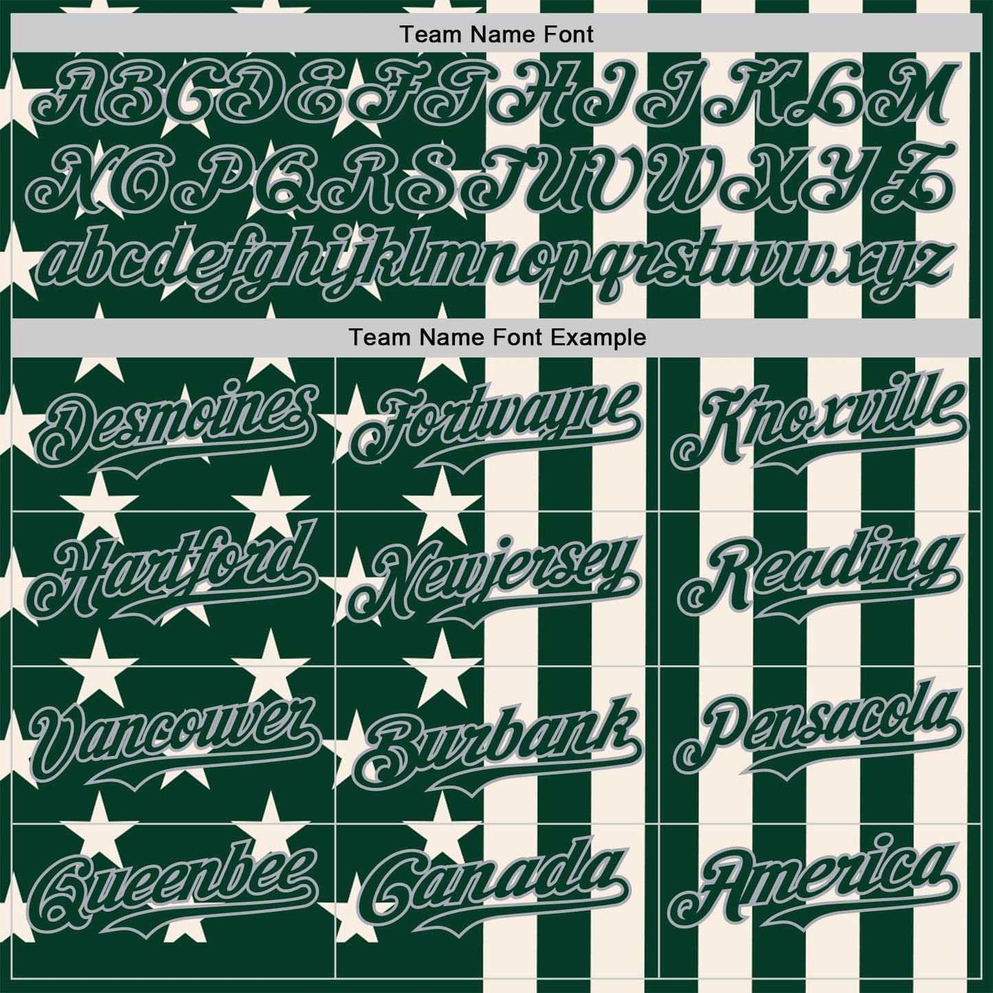 Custom Green Cream-Gray USA Flag Patriotic Split Stars and Stripes Authentic Baseball Jersey view 4