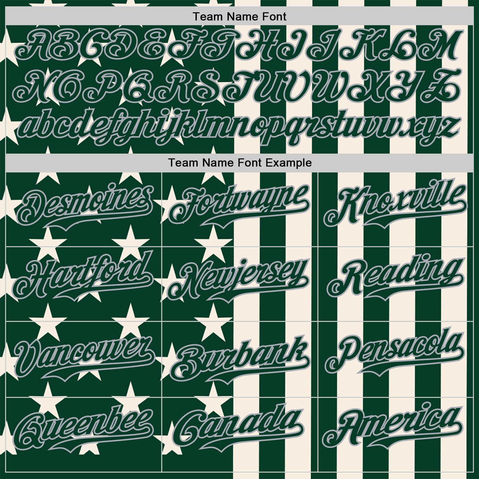 Custom Green Cream-Gray USA Flag Patriotic Split Stars and Stripes Authentic Baseball Jersey view 4