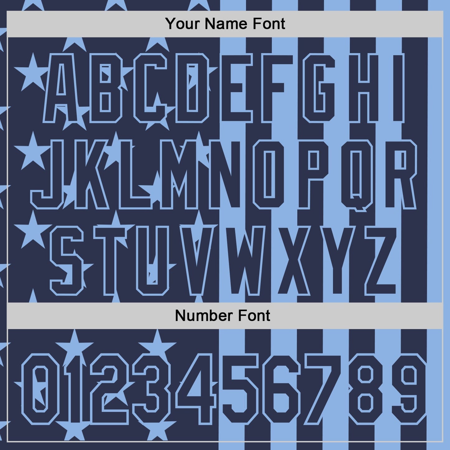Custom Navy-Light Blue USA Flag Patriotic Split Stars and Stripes Authentic Baseball Jersey view 5