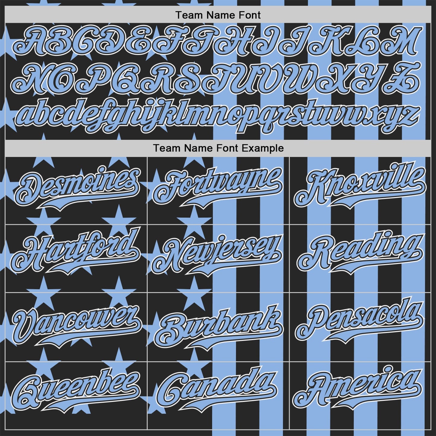 Custom Black Light Blue-White USA Flag Patriotic Split Stars and Stripes Authentic Baseball Jersey view 4
