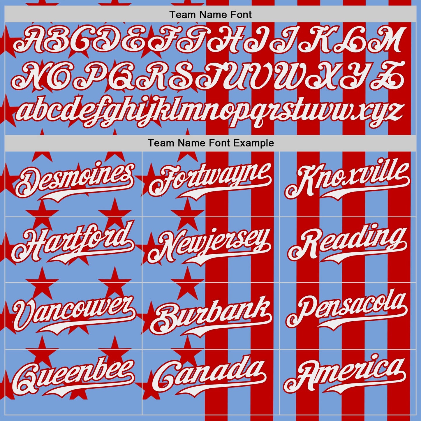 Custom Powder Blue White-Red USA Flag Patriotic Split Stars and Stripes Authentic Baseball Jersey view 4