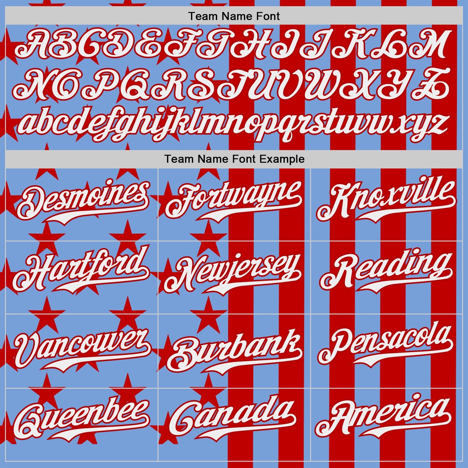 Custom Powder Blue White-Red USA Flag Patriotic Split Stars and Stripes Authentic Baseball Jersey view 4