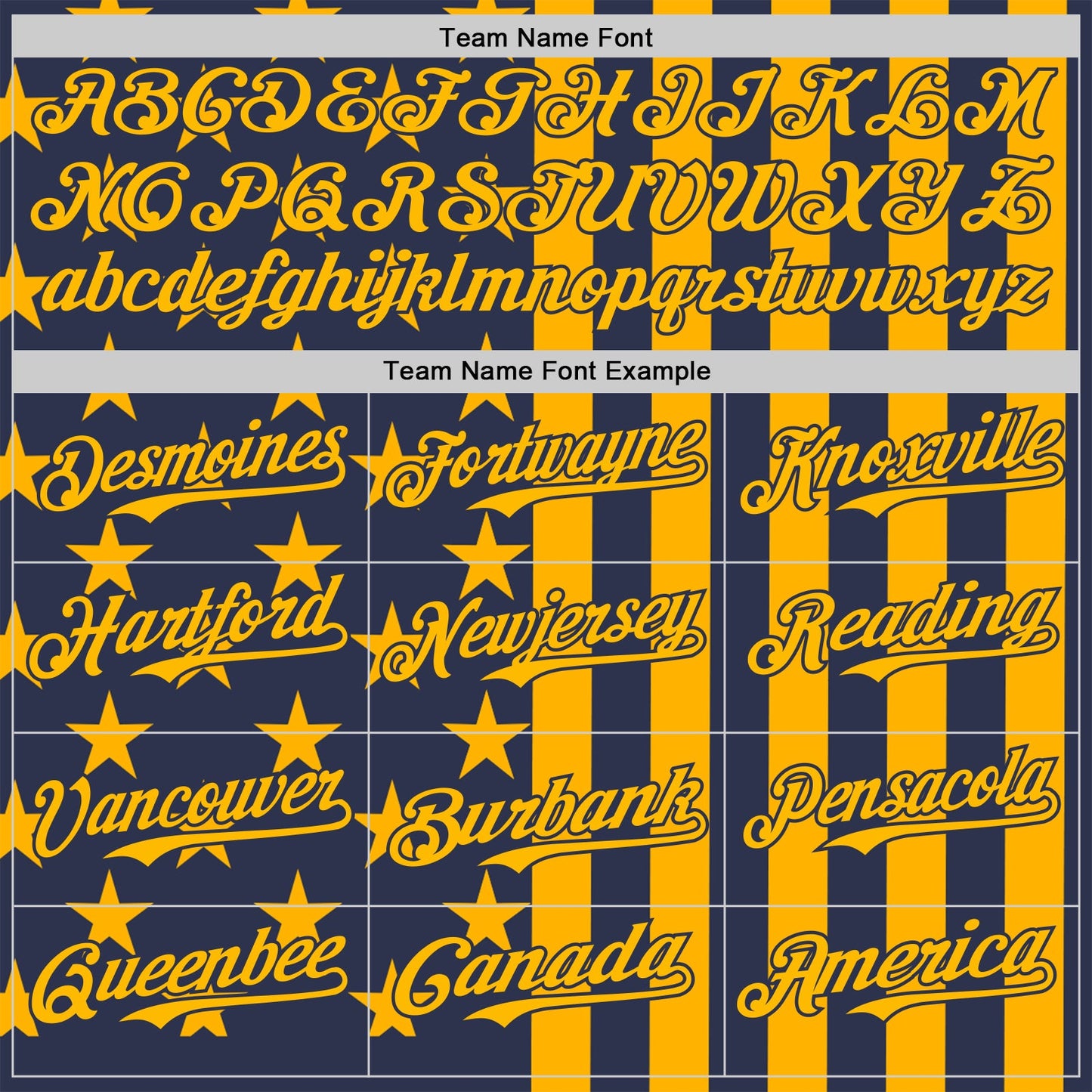 Custom Navy-Gold USA Flag Patriotic Split Stars and Stripes Authentic Baseball Jersey view 4