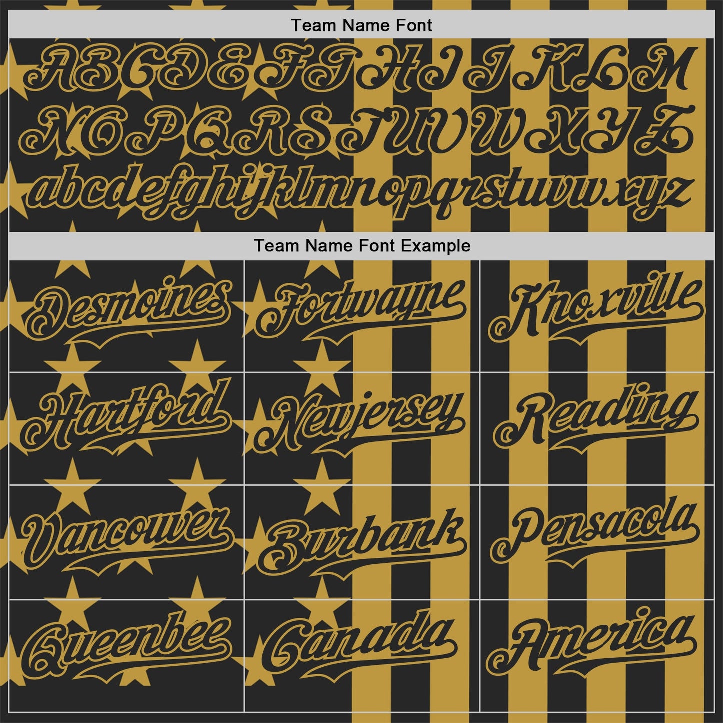 Custom Black-Old Gold USA Flag Patriotic Split Stars and Stripes Authentic Baseball Jersey view 4