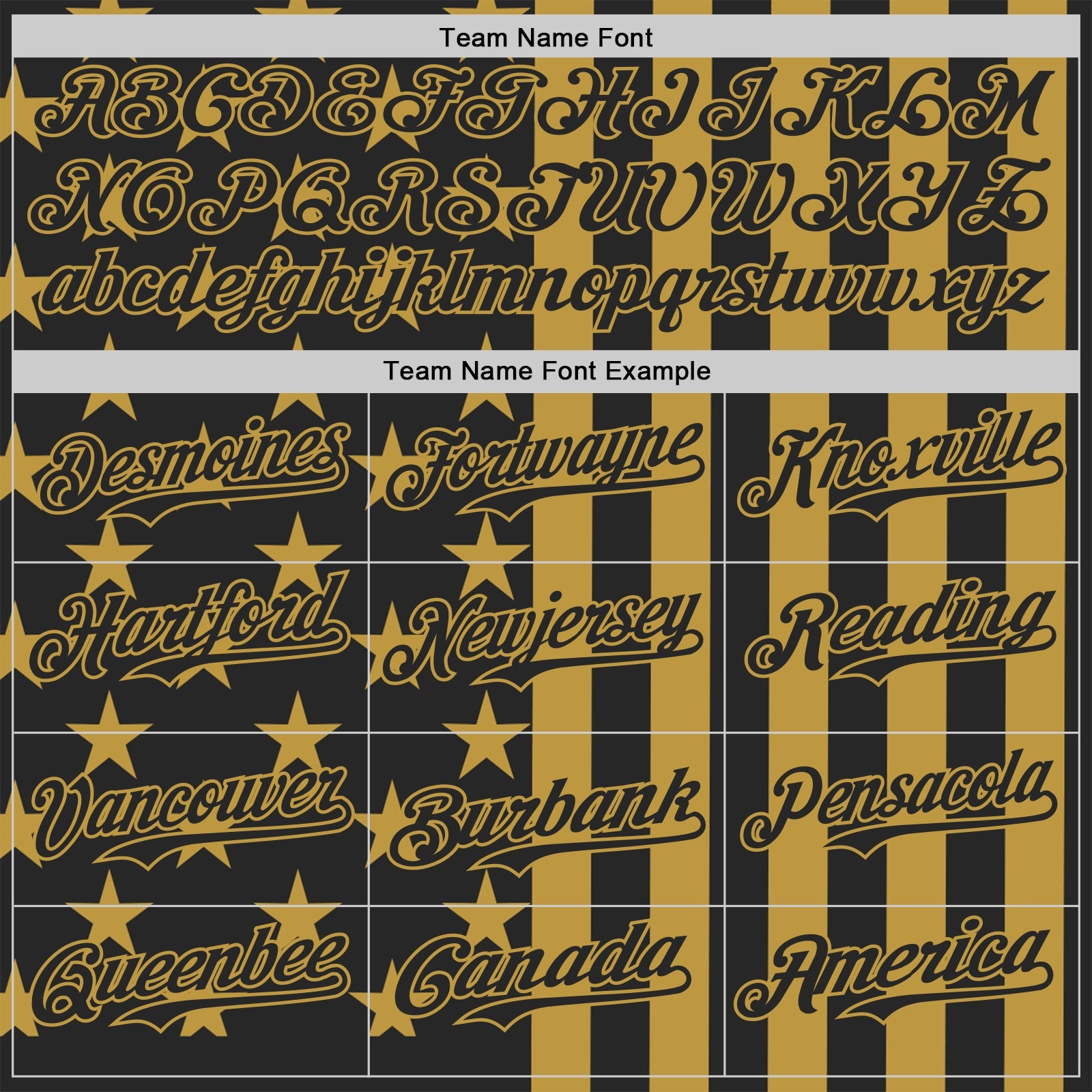 Custom Black-Old Gold USA Flag Patriotic Split Stars and Stripes Authentic Baseball Jersey view 4