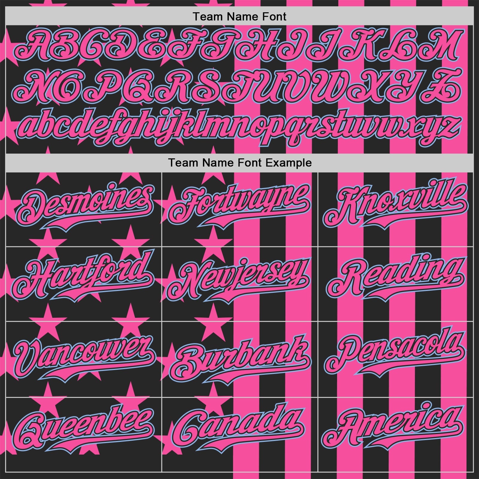 Custom Black Pink-Light Blue USA Flag Patriotic Split Stars and Stripes Authentic Baseball Jersey view 4