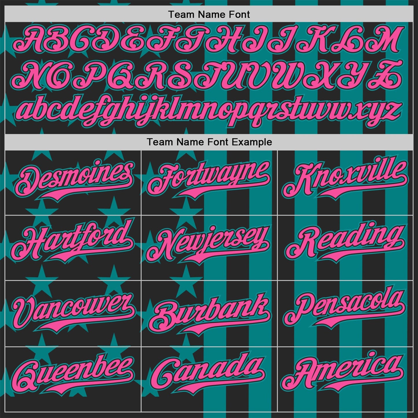 Custom Black Pink-Teal USA Flag Patriotic Split Stars and Stripes Authentic Baseball Jersey view 4