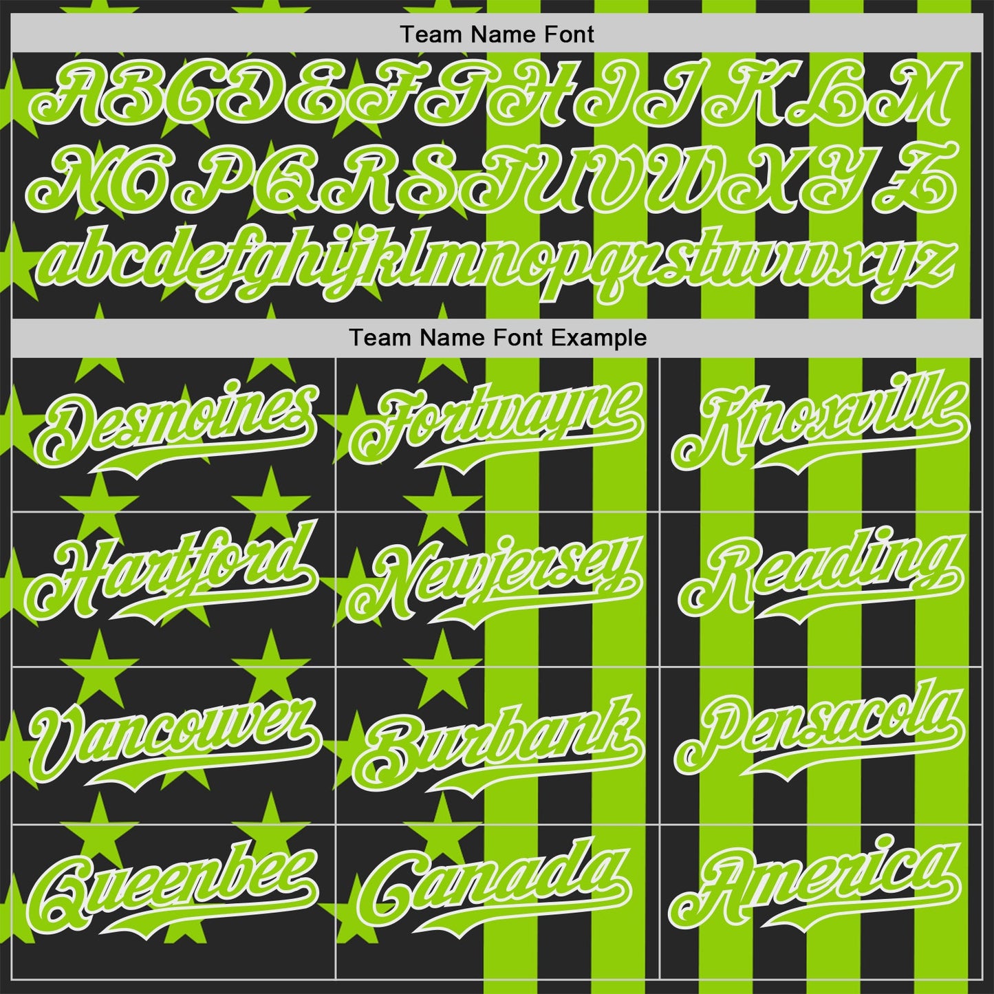 Custom Black Neon Green-White USA Flag Patriotic Split Stars and Stripes Authentic Baseball Jersey view 4