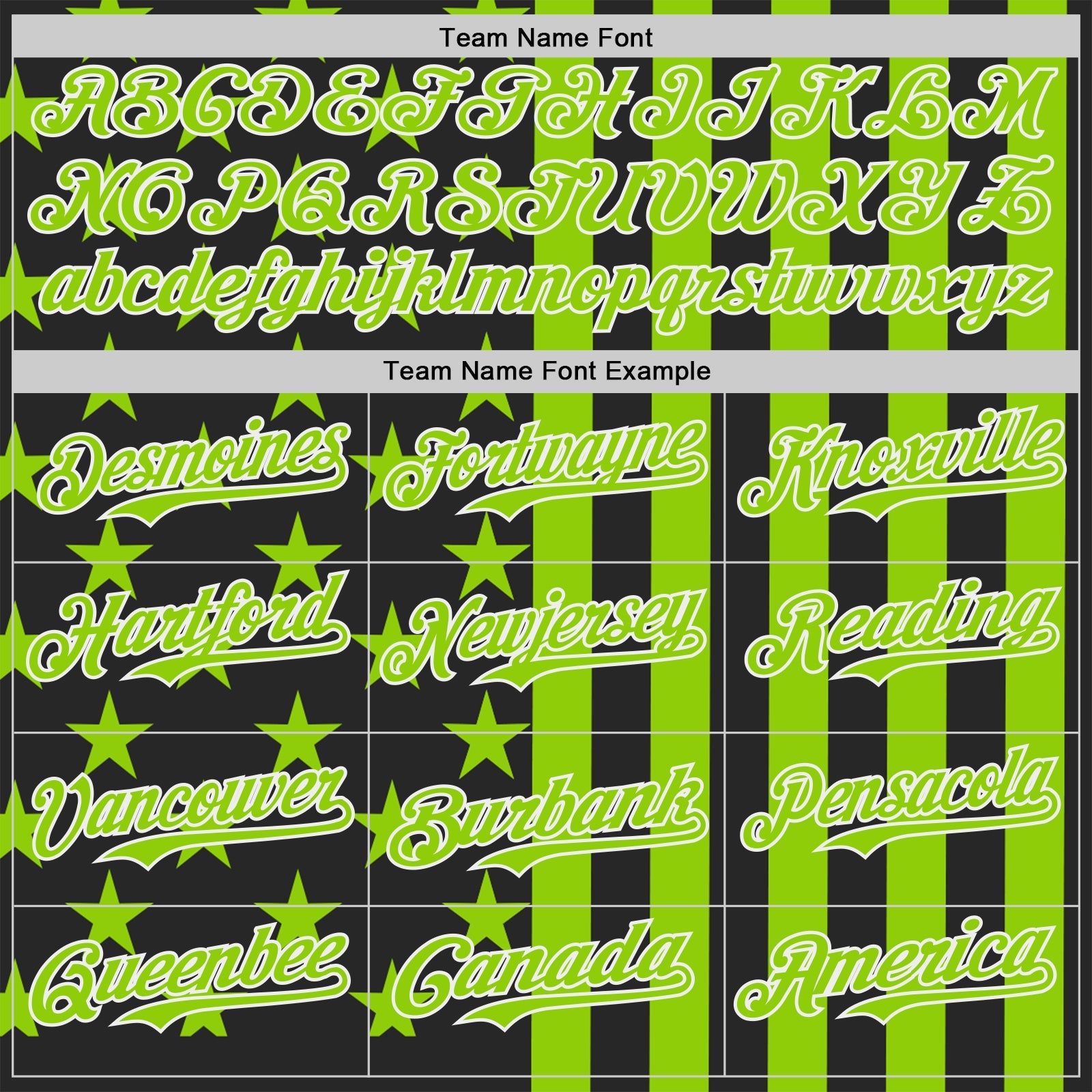 Custom Black Neon Green-White USA Flag Patriotic Split Stars and Stripes Authentic Baseball Jersey view 4