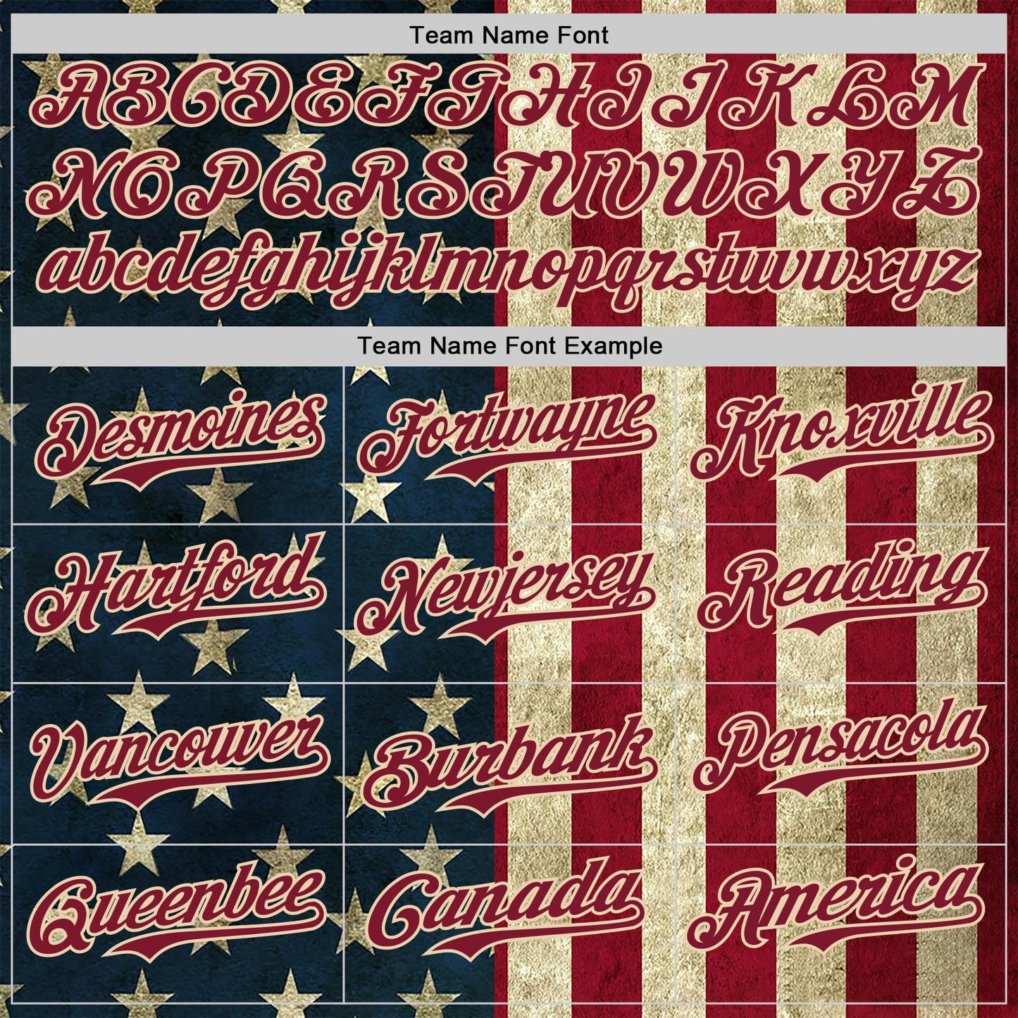 Custom Navy Crimson-City Cream Vintage USA Flag Patriotic Split Stars and Stripes Authentic Baseball Jersey view 4