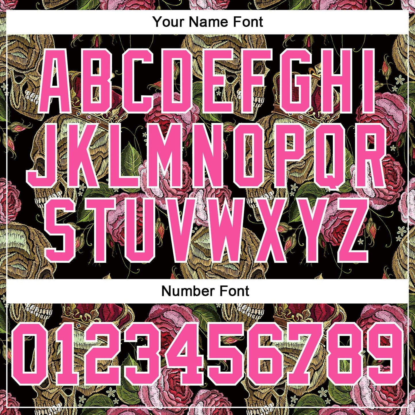 Custom Stitched Black Pink-White 3D Skull Fashion Flower Sports Pullover Sweatshirt Hoodie view 4