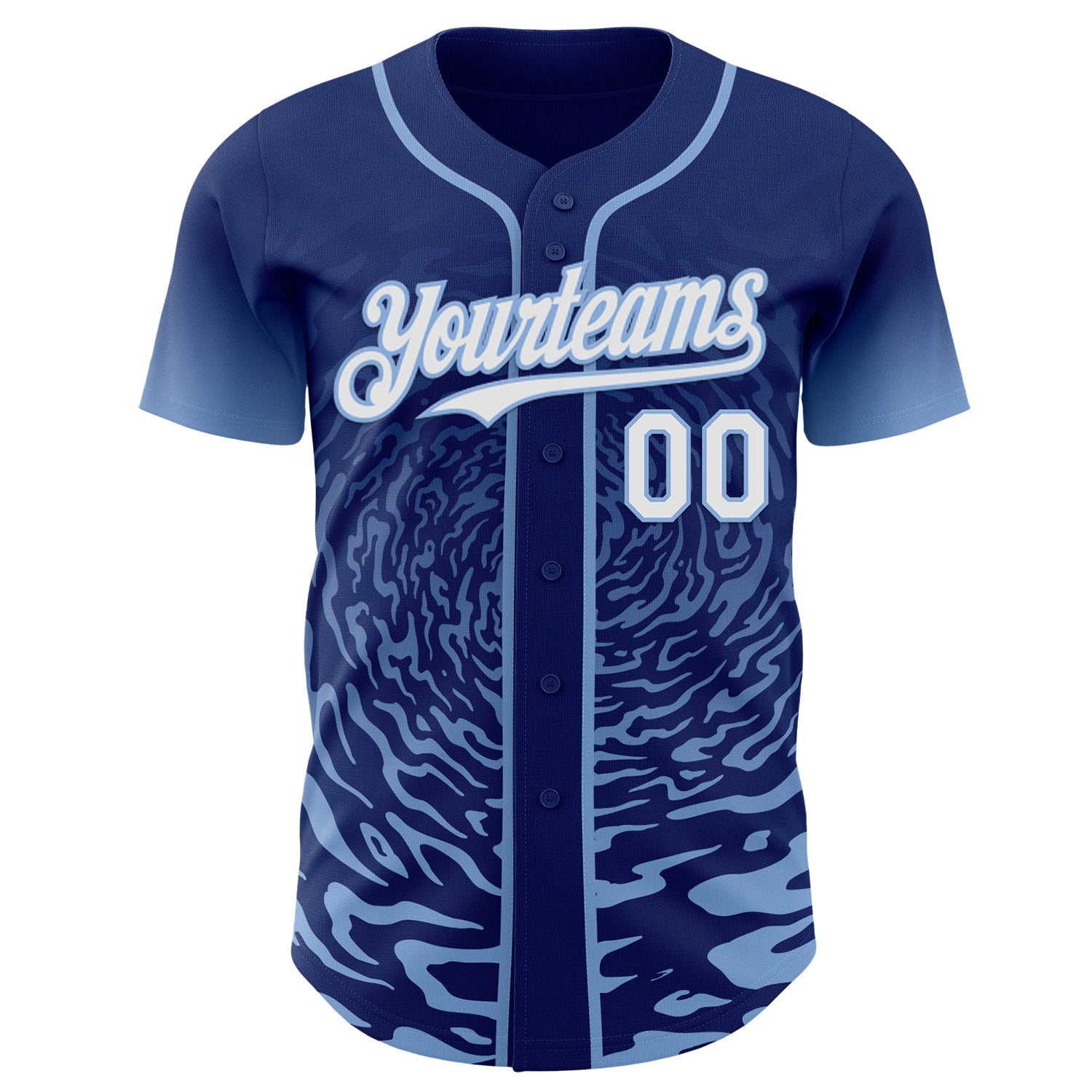 Custom Brown White-Gold Ice Cream Waffle Foodie Dessert Authentic Baseball Jersey view 2