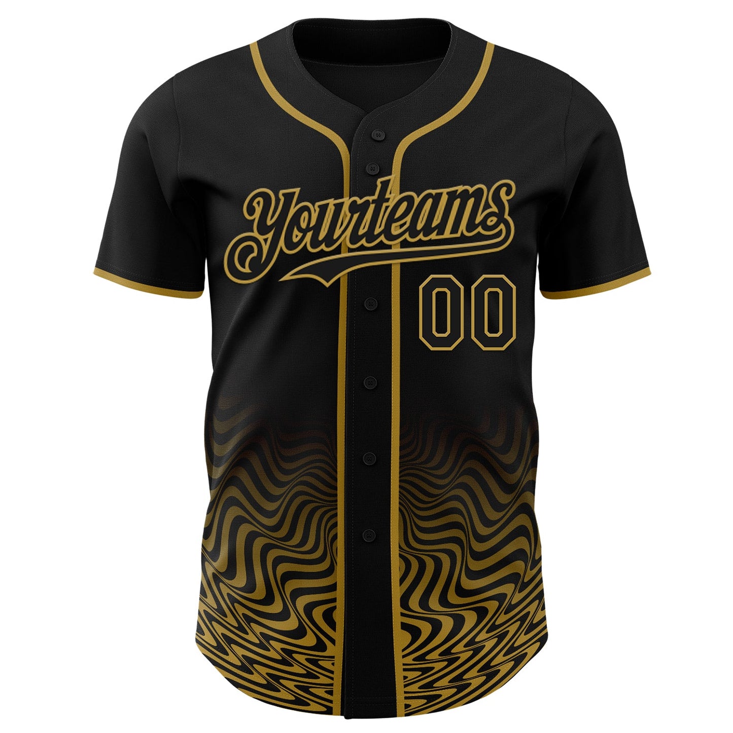 Custom Neon Green Pink-White Ice Cream Waffle Foodie Dessert Authentic Baseball Jersey view 2
