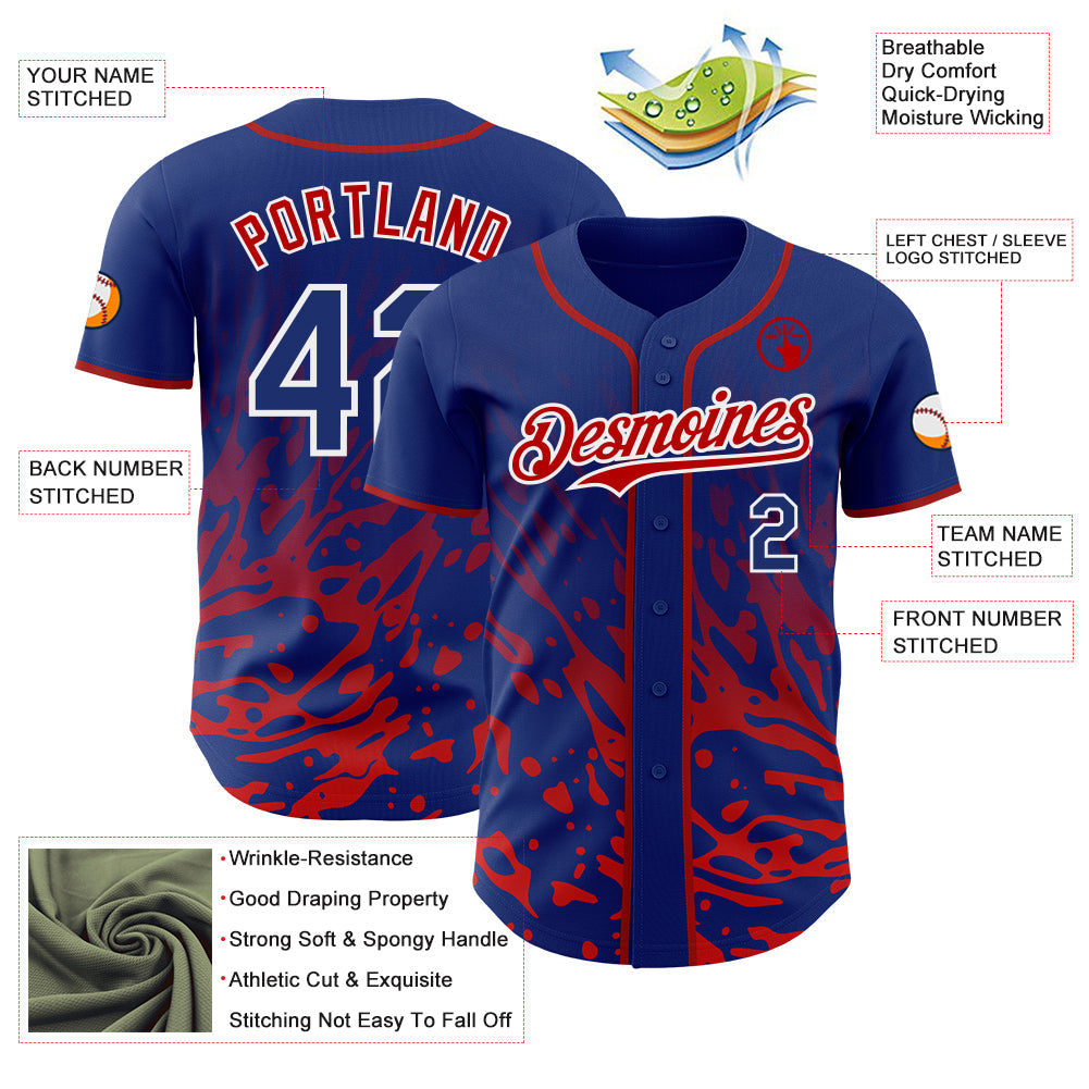 Custom Light Purple Purple-White Ice Cream Waffle Foodie Dessert Authentic Baseball Jersey view 3