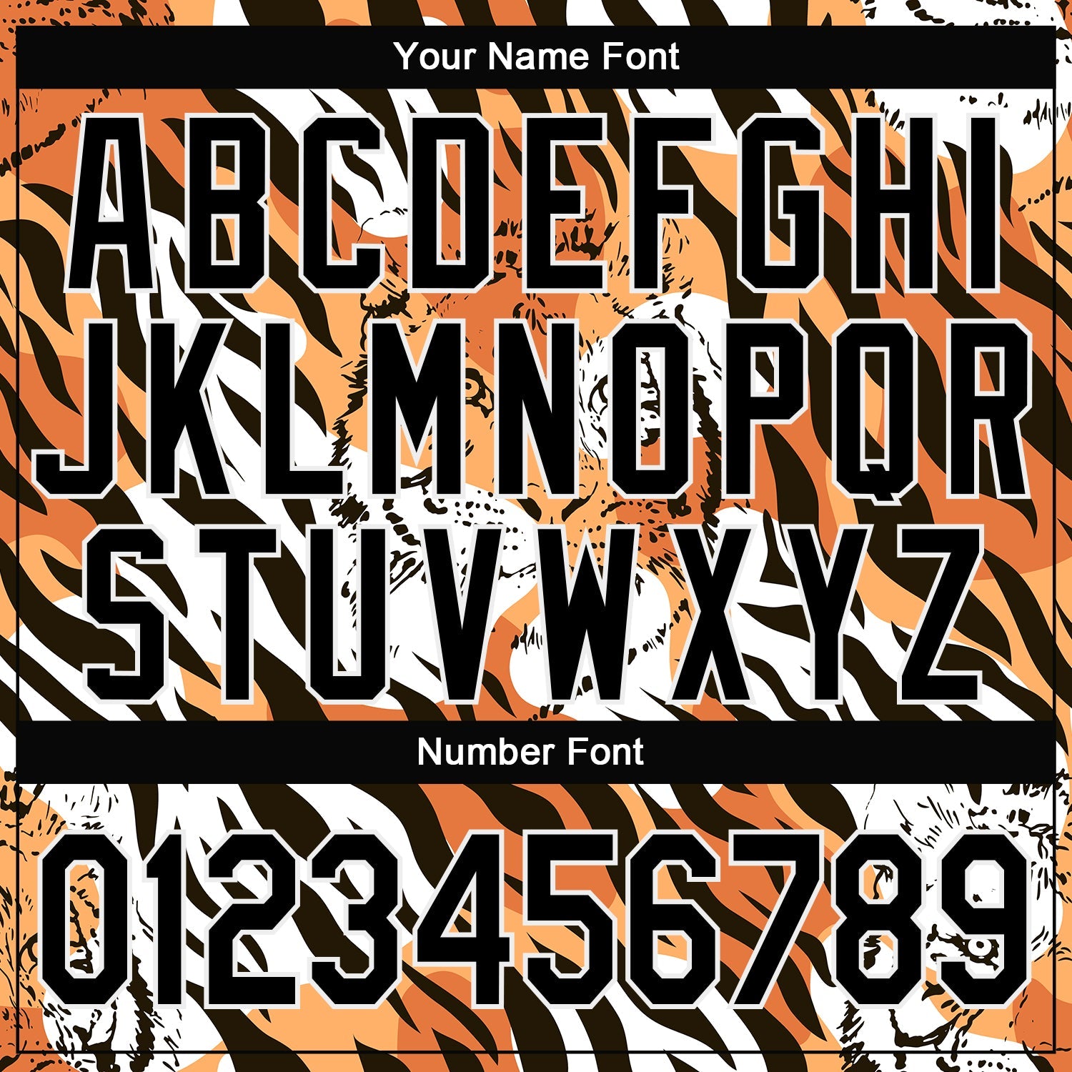 Custom Stitched Orange Black-White 3D Pattern Design Tiger Sports Pullover Sweatshirt Hoodie view 4