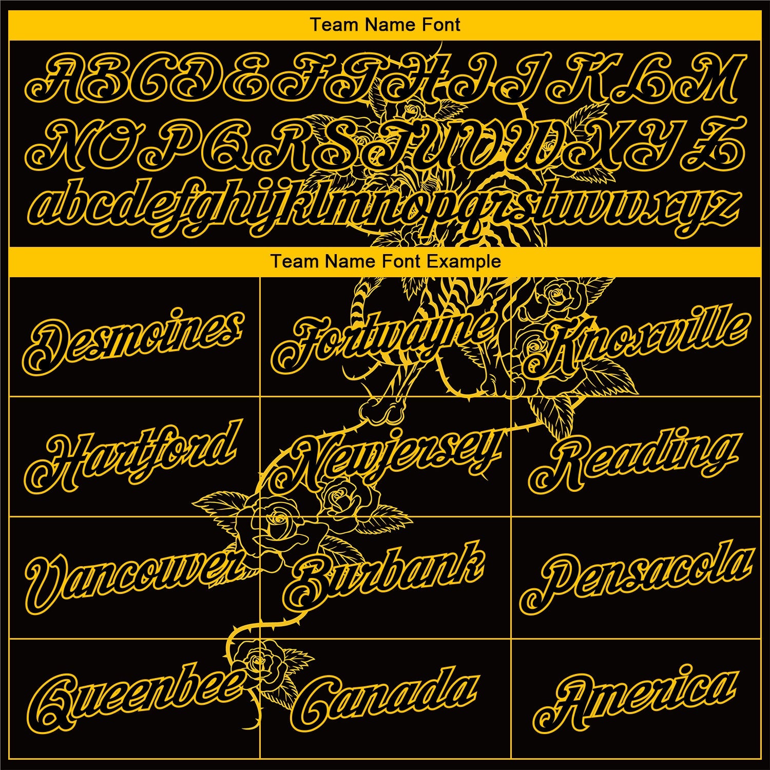 Custom Stitched Black Yellow 3D Pattern Design Tiger And Flower Sports Pullover Sweatshirt Hoodie view 3