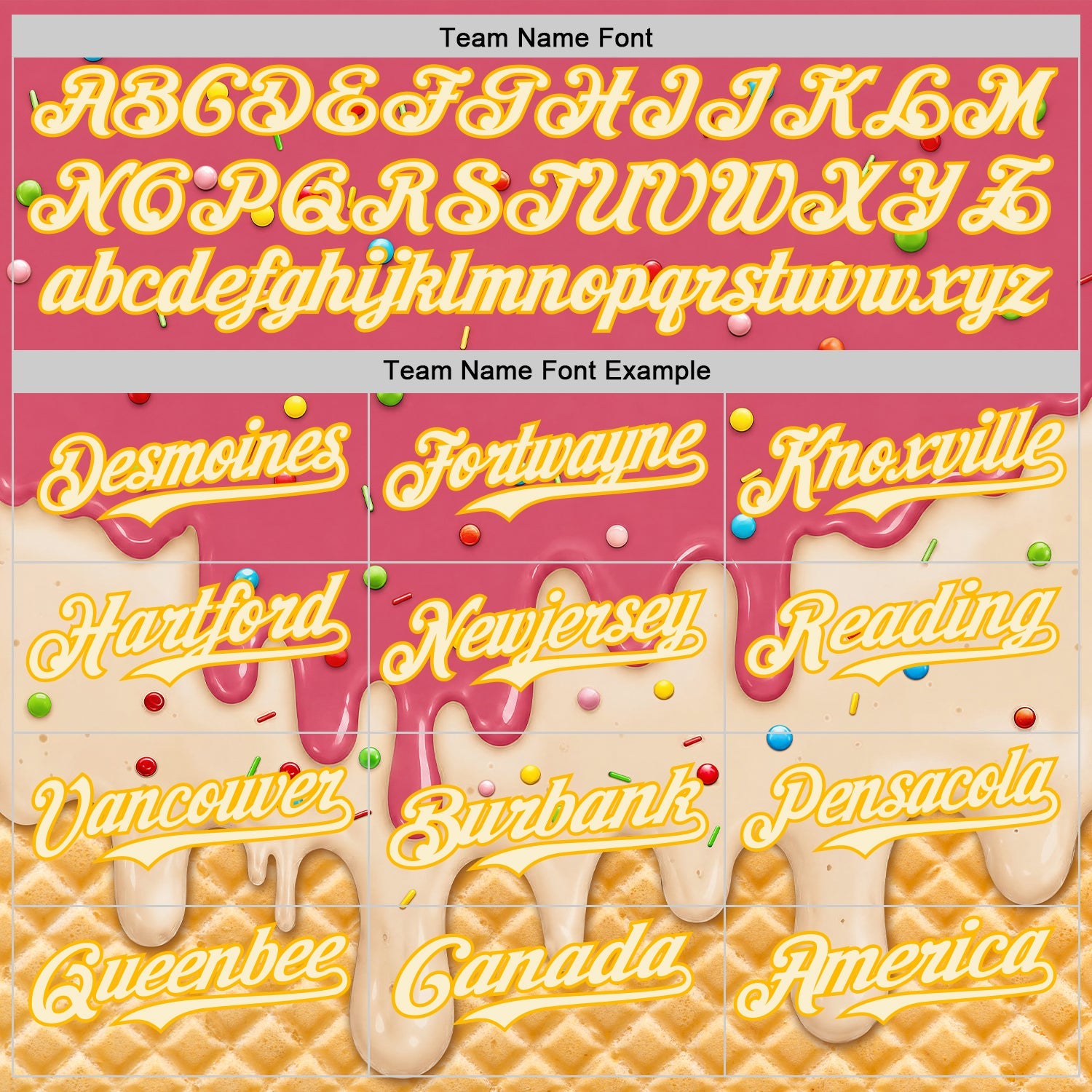 Custom Medium Red Cream-Gold Ice Cream Waffle Foodie Dessert Authentic Baseball Jersey view 5