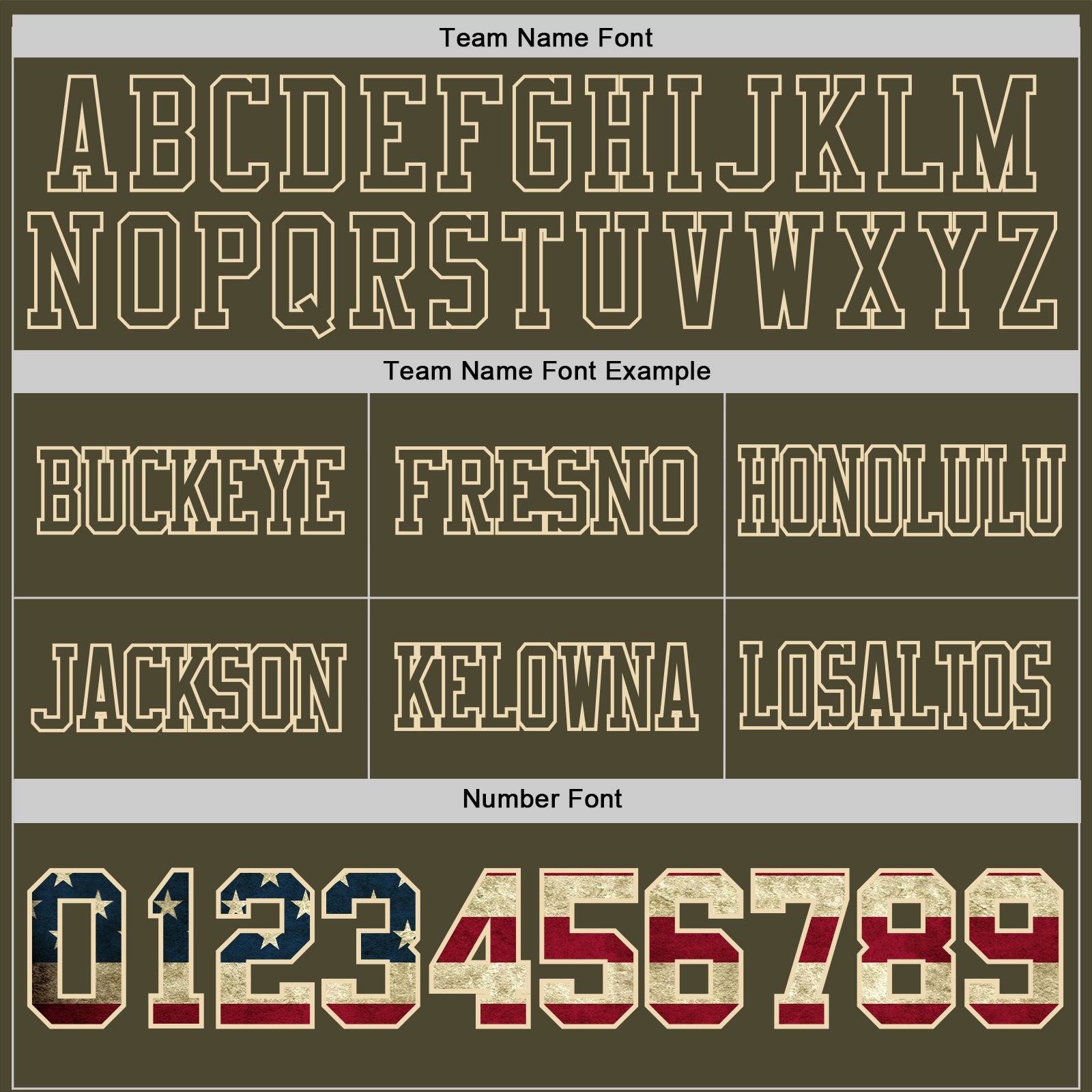 Custom Olive Vintage USA Flag-Cream Authentic Camo Two Tone Salute To Service 7V7 Flag Football Jersey view 3