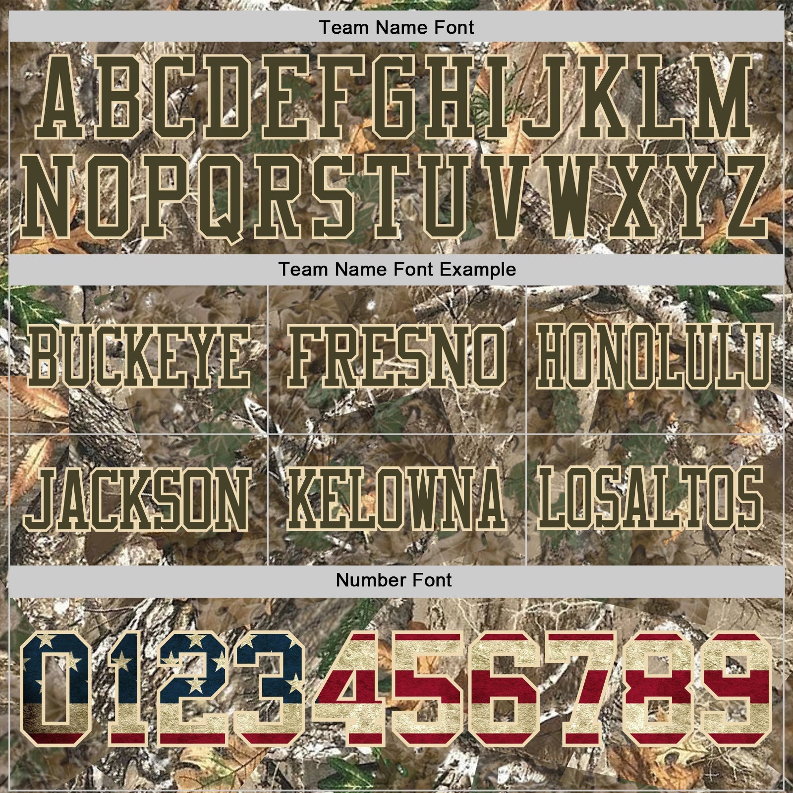 Custom Camo Vintage USA Flag Cream-Olive Authentic Woodland Camouflage Salute To Service 7V7 Flag Football Jersey view 3