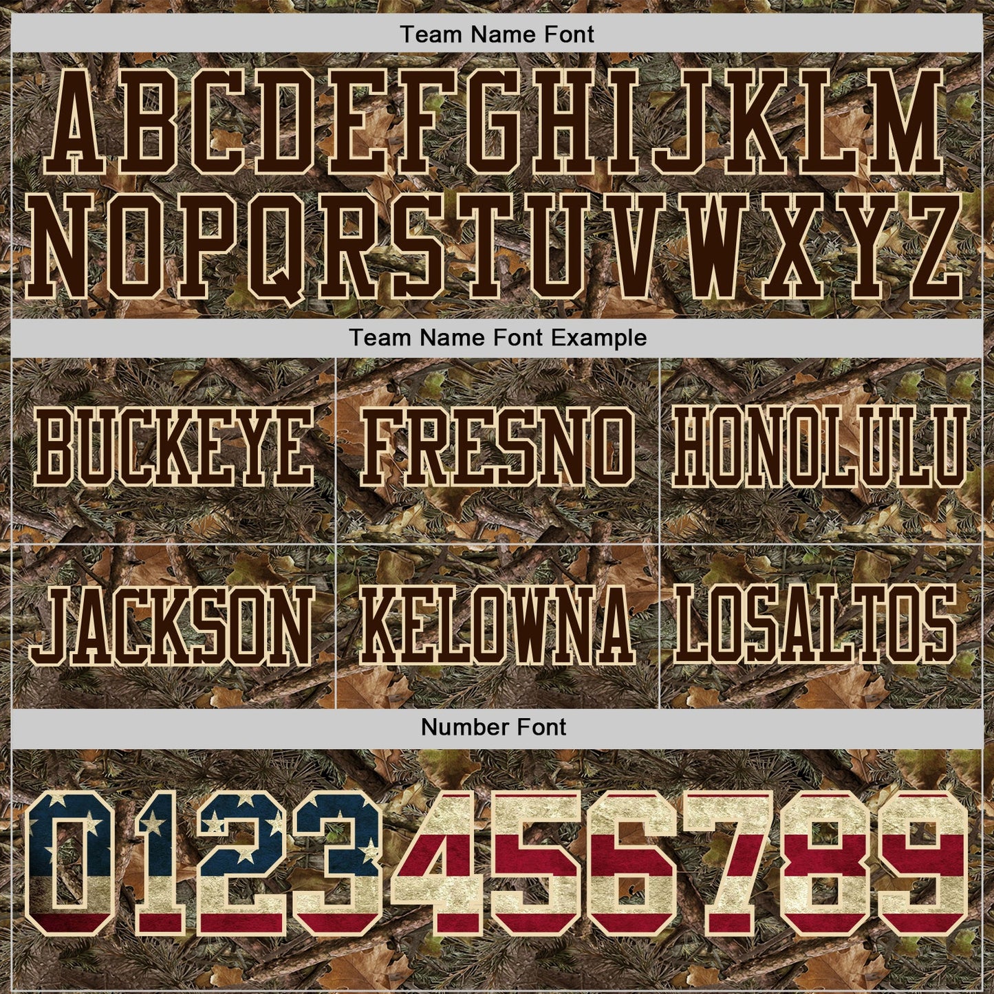 Custom Camo Vintage USA Flag Cream Brown-Olive Authentic Woodland Camouflage Salute To Service 7V7 Flag Football Jersey view 3