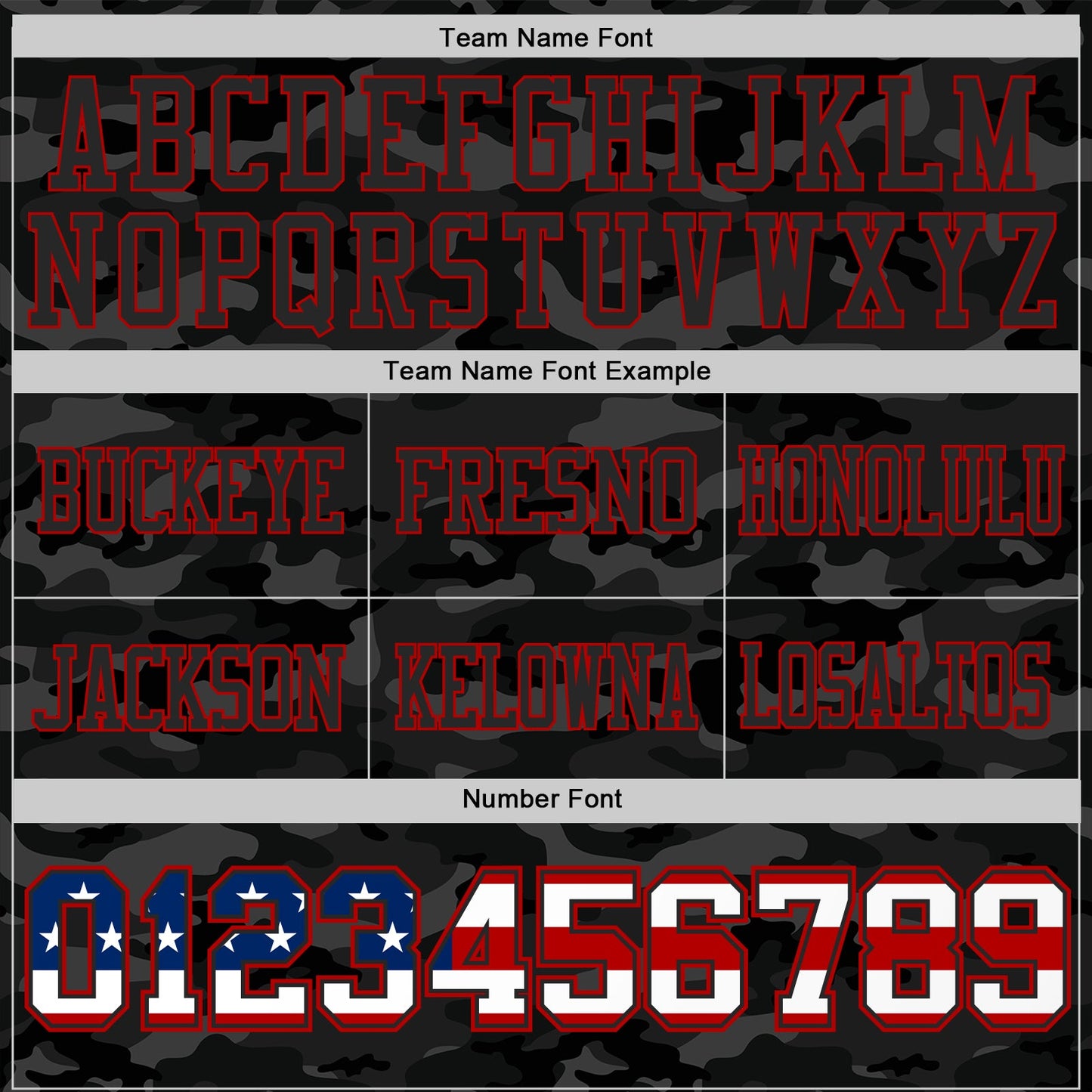 Custom Camo USA Flag Black Red-Olive Authentic Stars And Stripes Two Tone Salute To Service 7V7 Flag Football Jersey view 3
