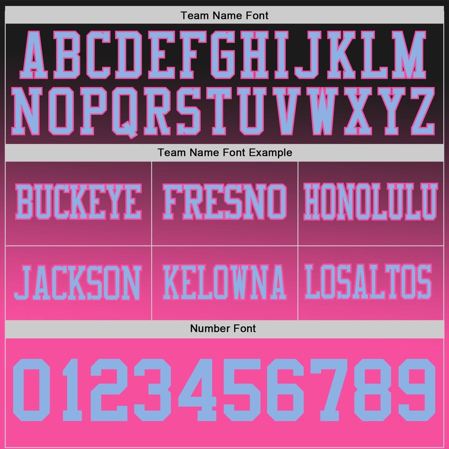 Custom Black Light Blue-Pink Authentic Star Gradient 7V7 Flag Football Jersey view 3