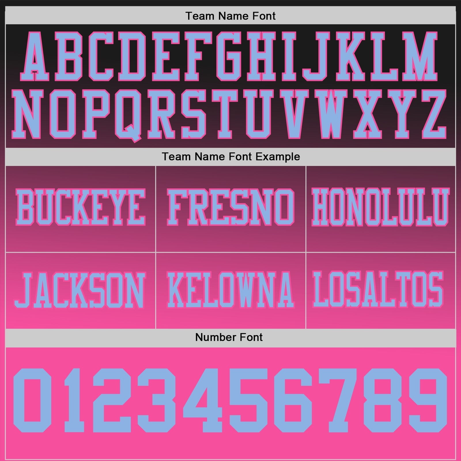 Custom Black Light Blue-Pink Authentic Star Gradient 7V7 Flag Football Jersey view 3