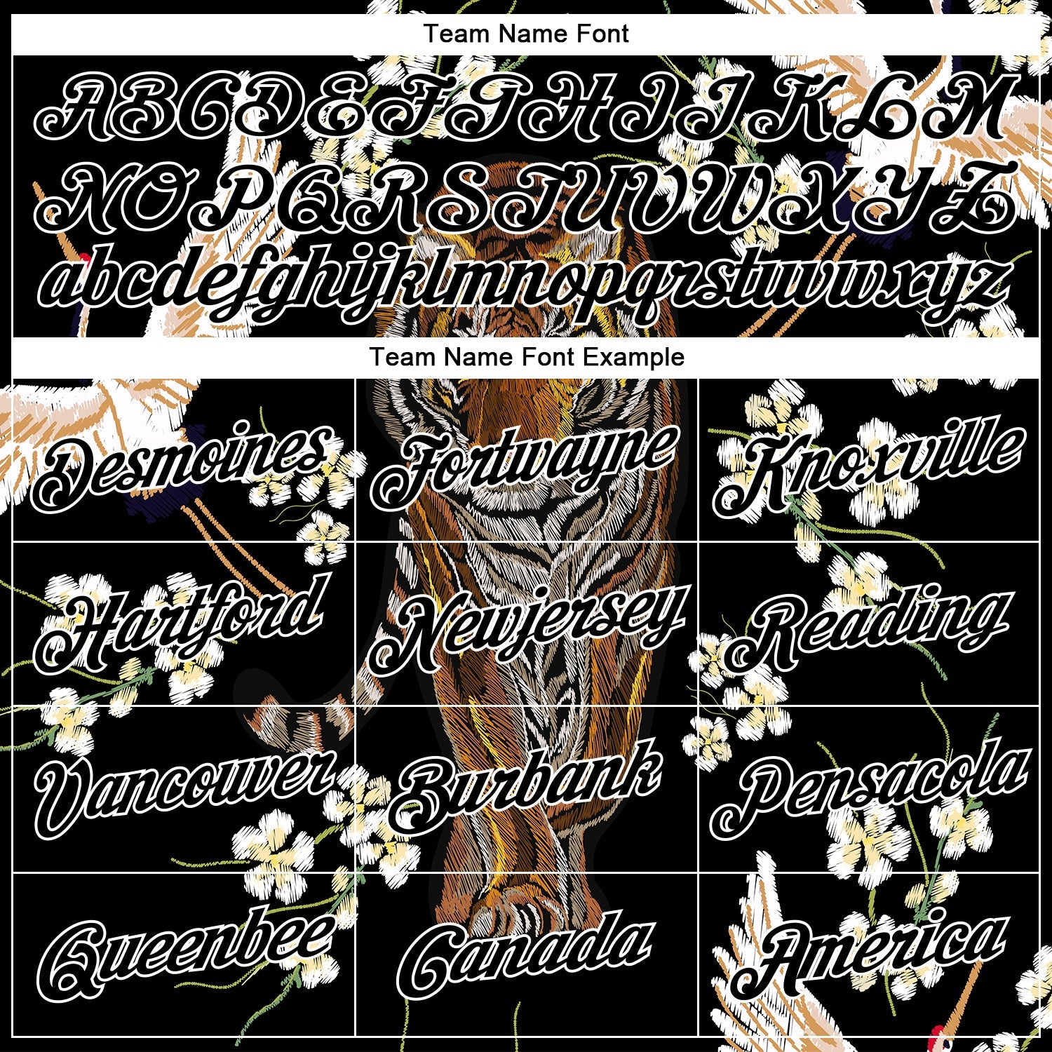 Custom Stitched Black White 3D Pattern Design Tiger And Crane Sports Pullover Sweatshirt Hoodie view 3