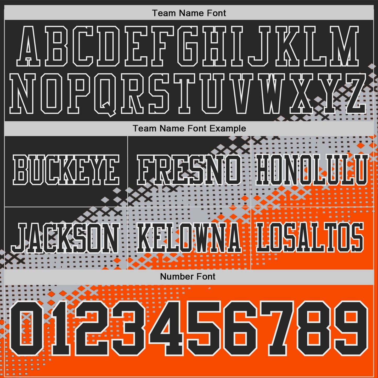 Custom Black Gray Orange-White Authentic Geometric Gradient 7V7 Flag Football Jersey view 3