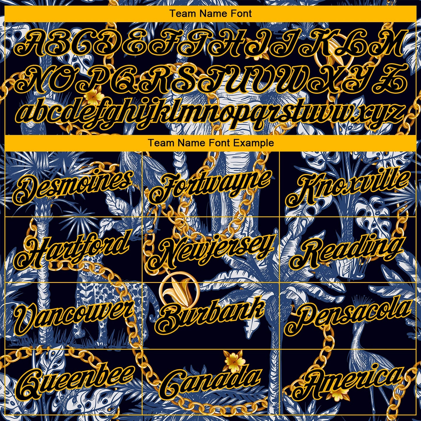 Custom Stitched Navy Black-Gold 3D Pattern Design Elephant And Tropical Palm Tree Sports Pullover Sweatshirt Hoodie view 3