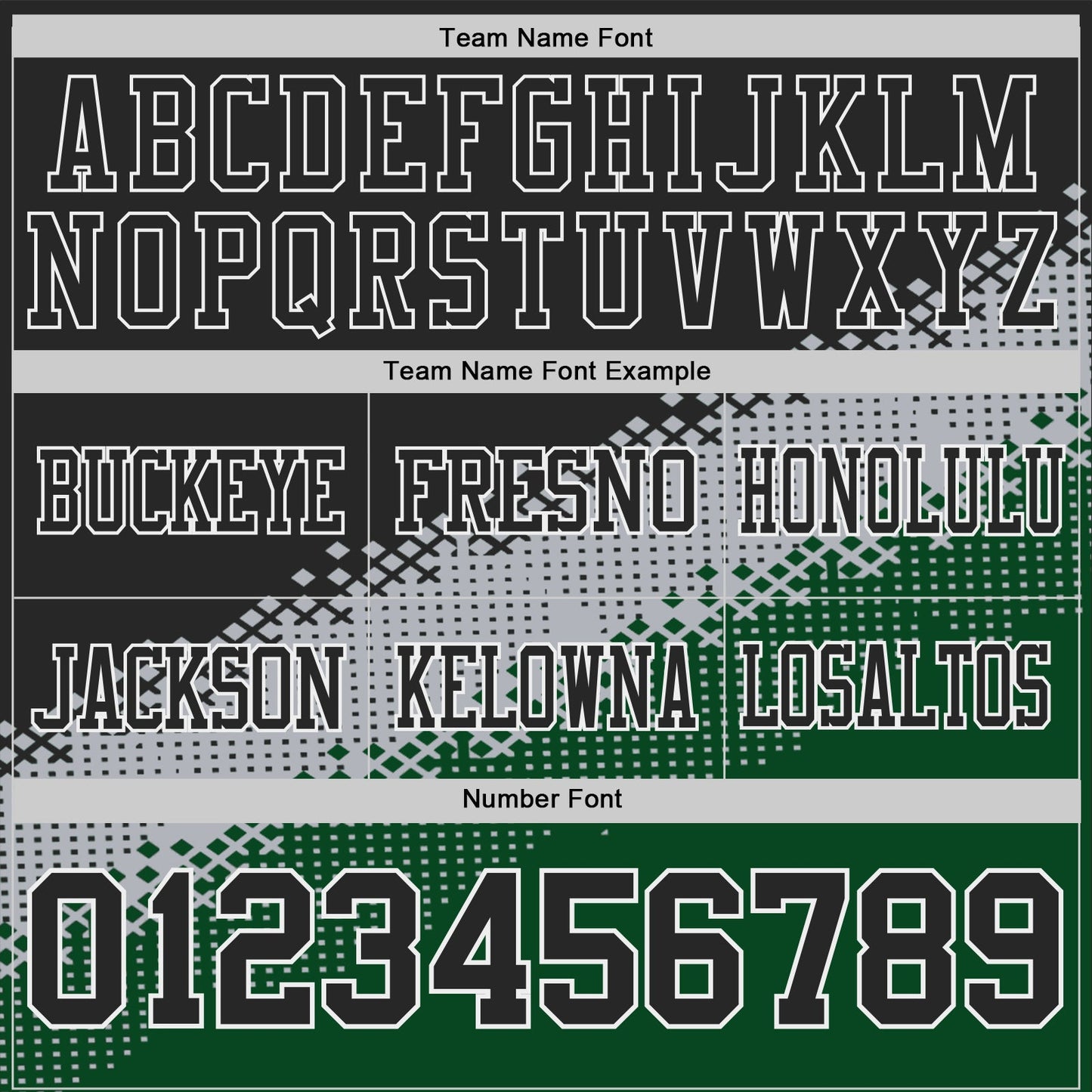 Custom Black Gray Green-White Authentic Geometric Gradient 7V7 Flag Football Jersey view 3