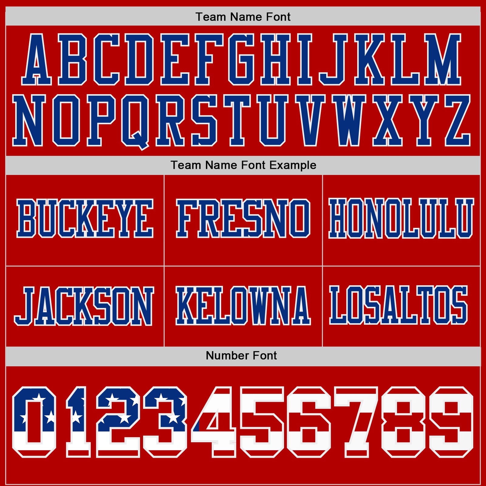 Custom Red USA Flag Royal-White Authentic Stars And Stripes 7V7 Flag Football Jersey view 3