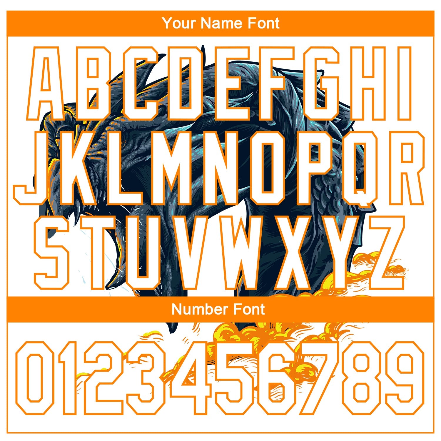 Custom Stitched White Bay Orange 3D Pattern Design Fire Dragon Sports Pullover Sweatshirt Hoodie view 4