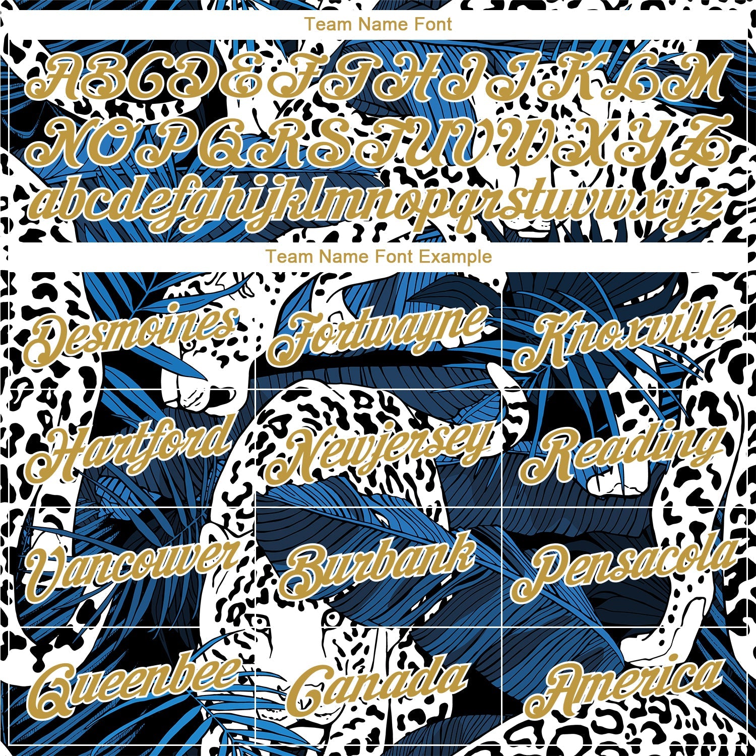 Custom Stitched Navy Old Gold-White 3D Pattern Design Leopard And Tropical Plants Sports Pullover Sweatshirt Hoodie view 3