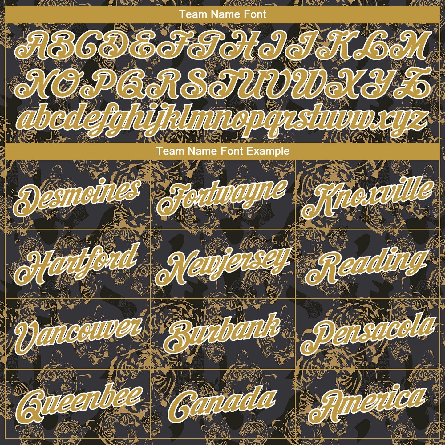 Custom Stitched Black Old Gold-White 3D Pattern Design Tiger Sports Pullover Sweatshirt Hoodie view 3