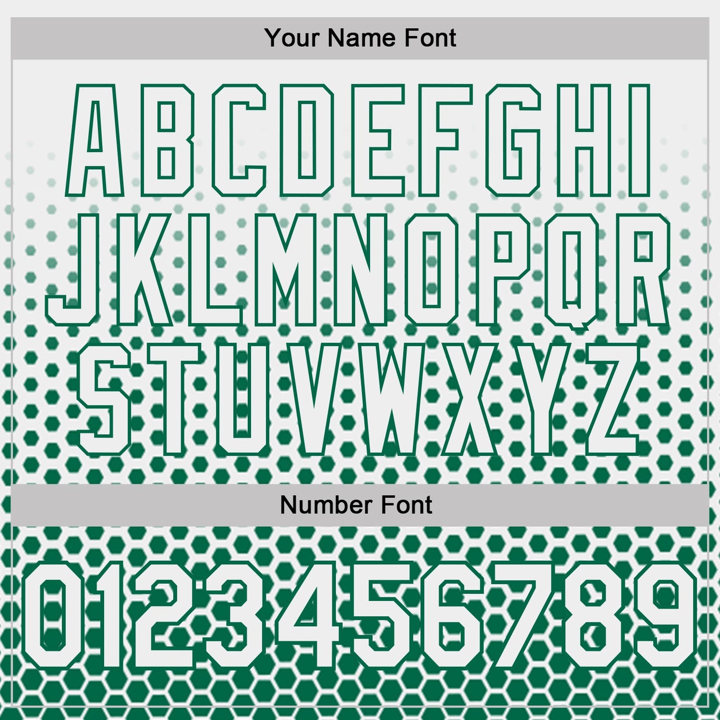 Custom White-Kelly Green Geometric Hexagonal Dot Gradient Performance T-Shirt view 4