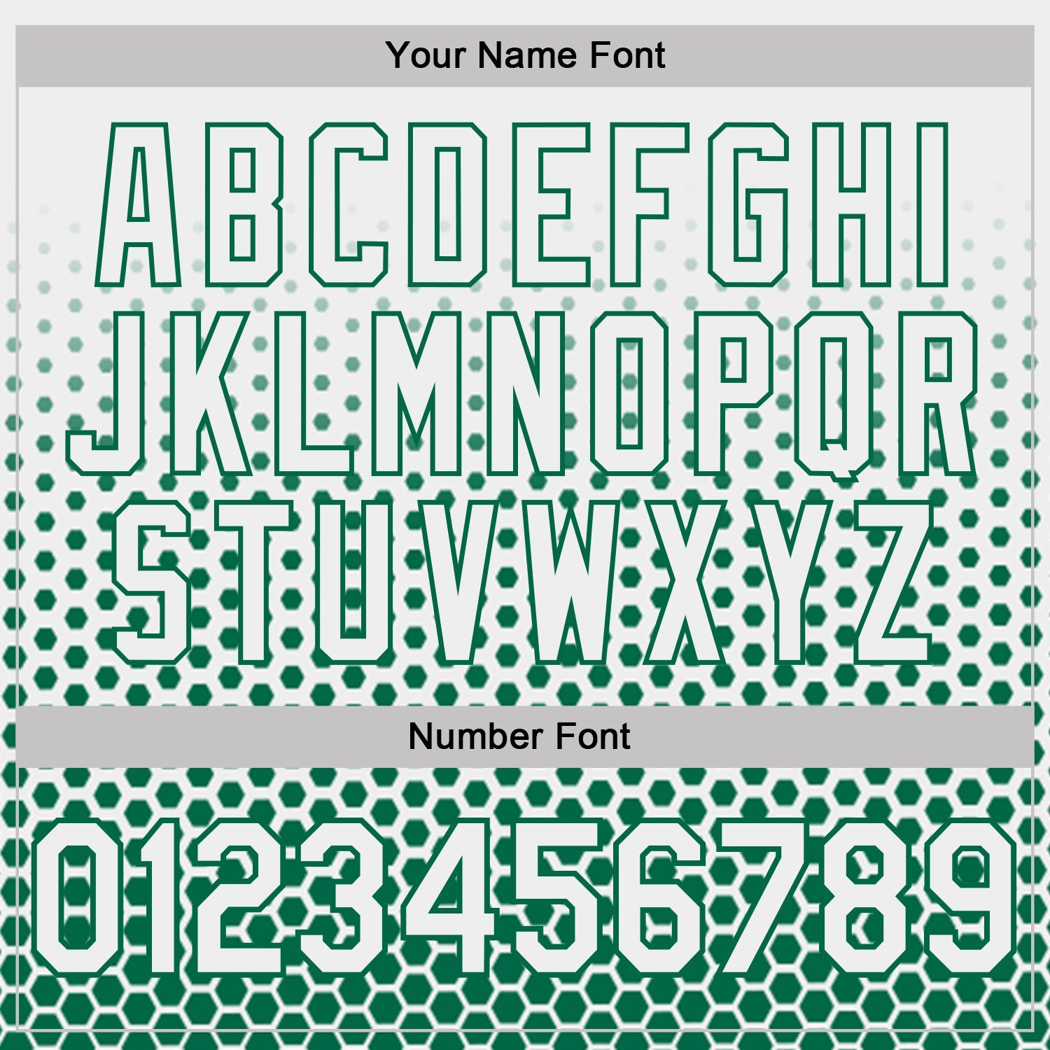 Custom White-Kelly Green Geometric Hexagonal Dot Gradient Performance T-Shirt view 4