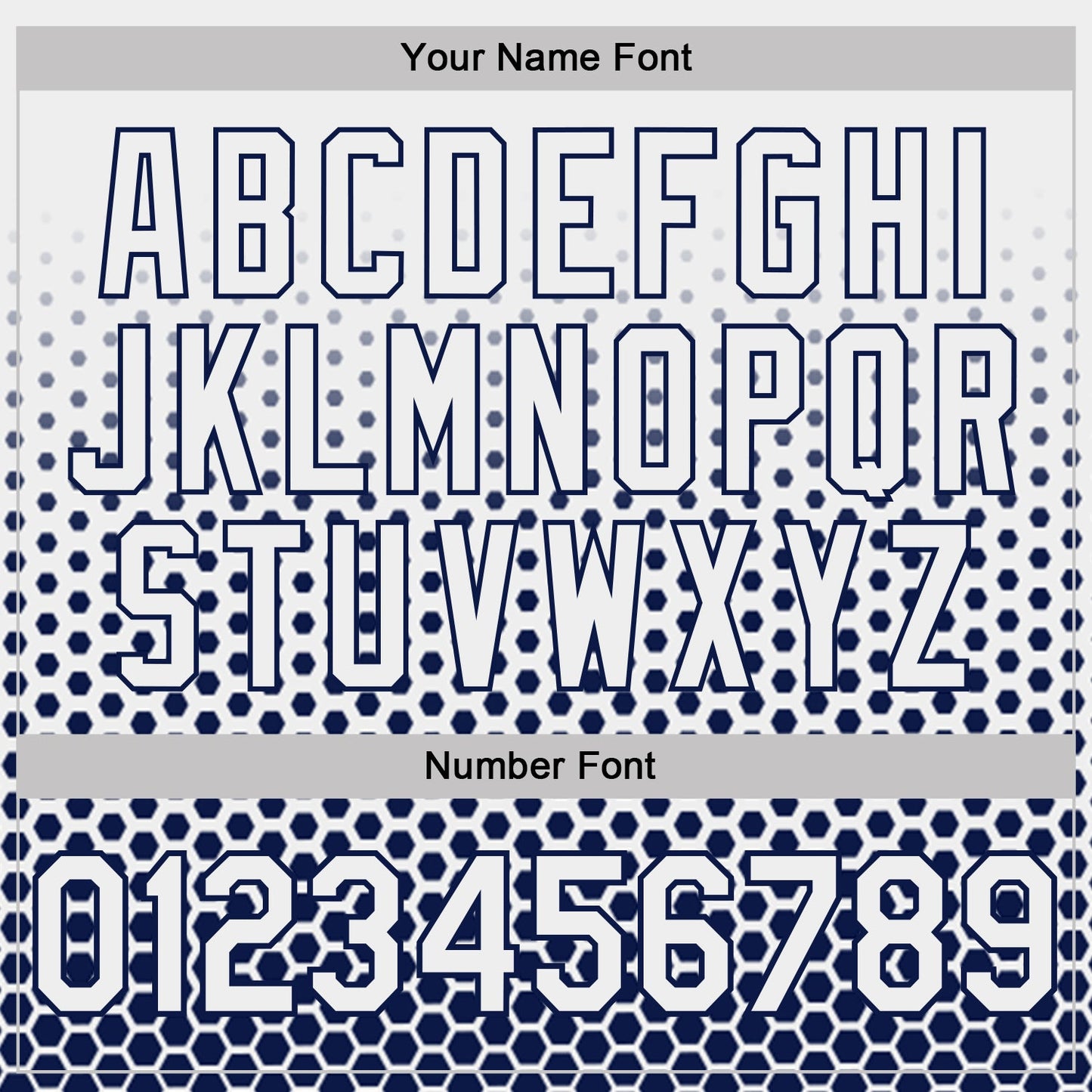 Custom White-Navy Geometric Hexagonal Dot Gradient Performance T-Shirt view 4