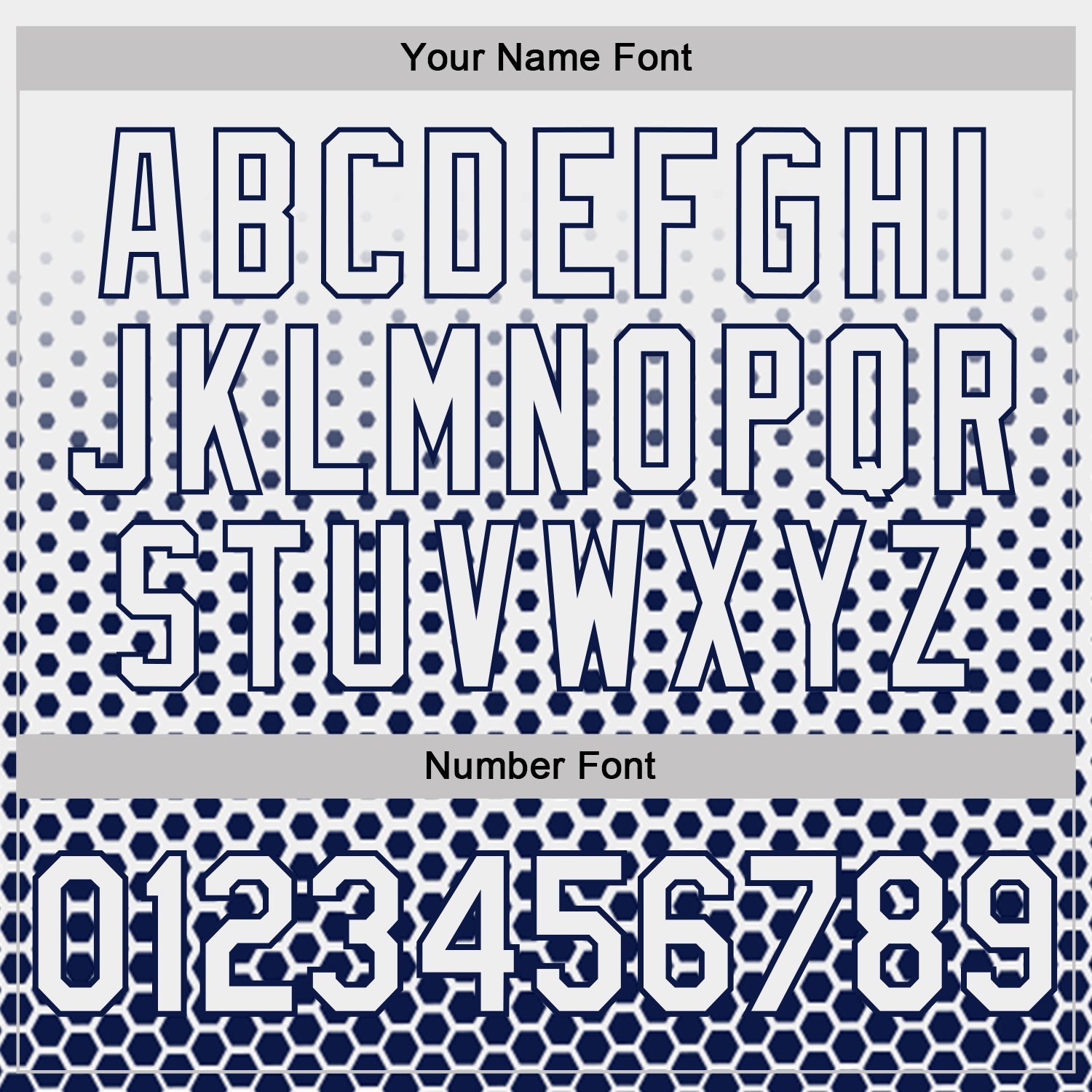 Custom White-Navy Geometric Hexagonal Dot Gradient Performance T-Shirt view 4