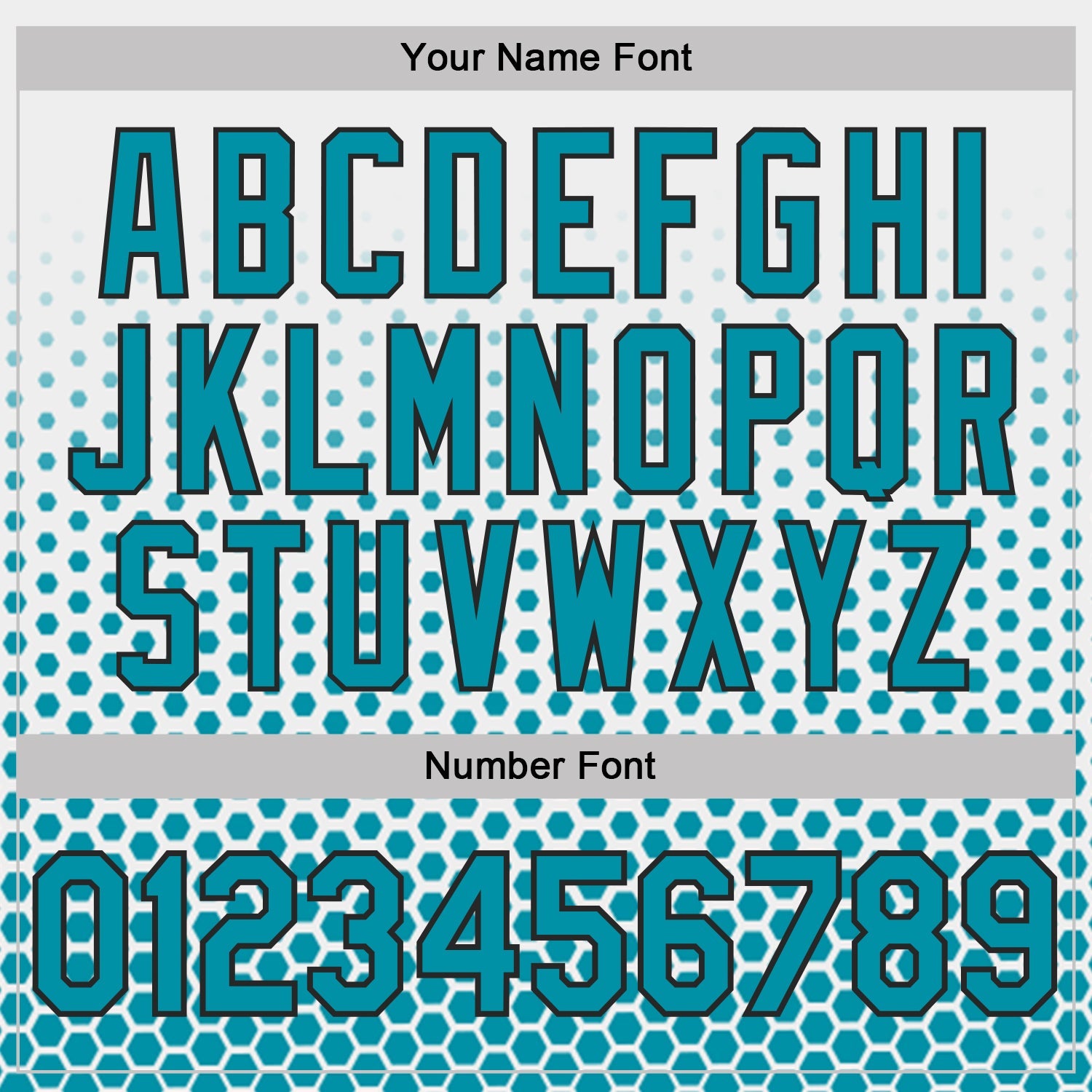 Custom White Teal-Black Geometric Hexagonal Dot Gradient Performance T-Shirt view 4