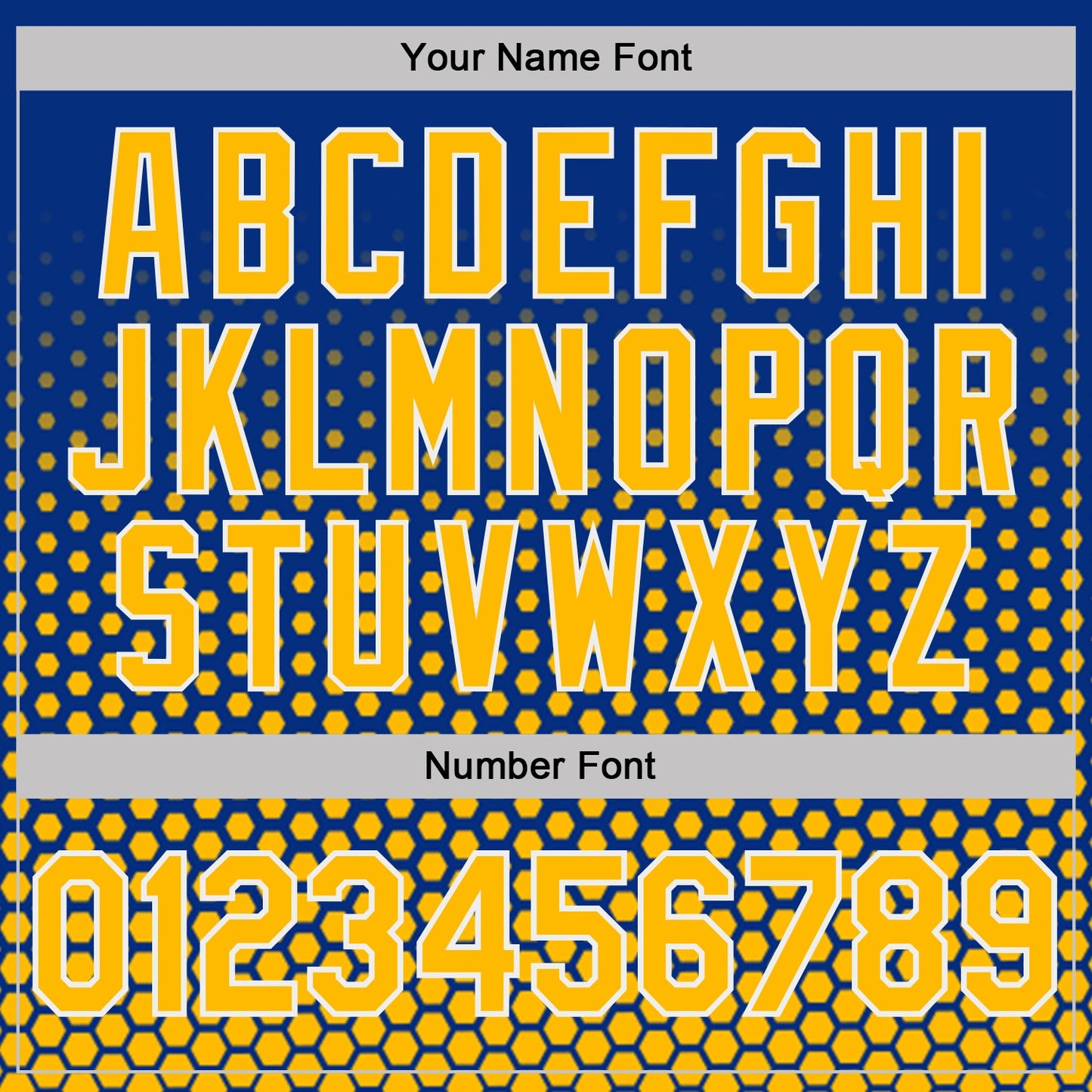 Custom Royal Gold-White Geometric Hexagonal Dot Gradient Performance T-Shirt view 4