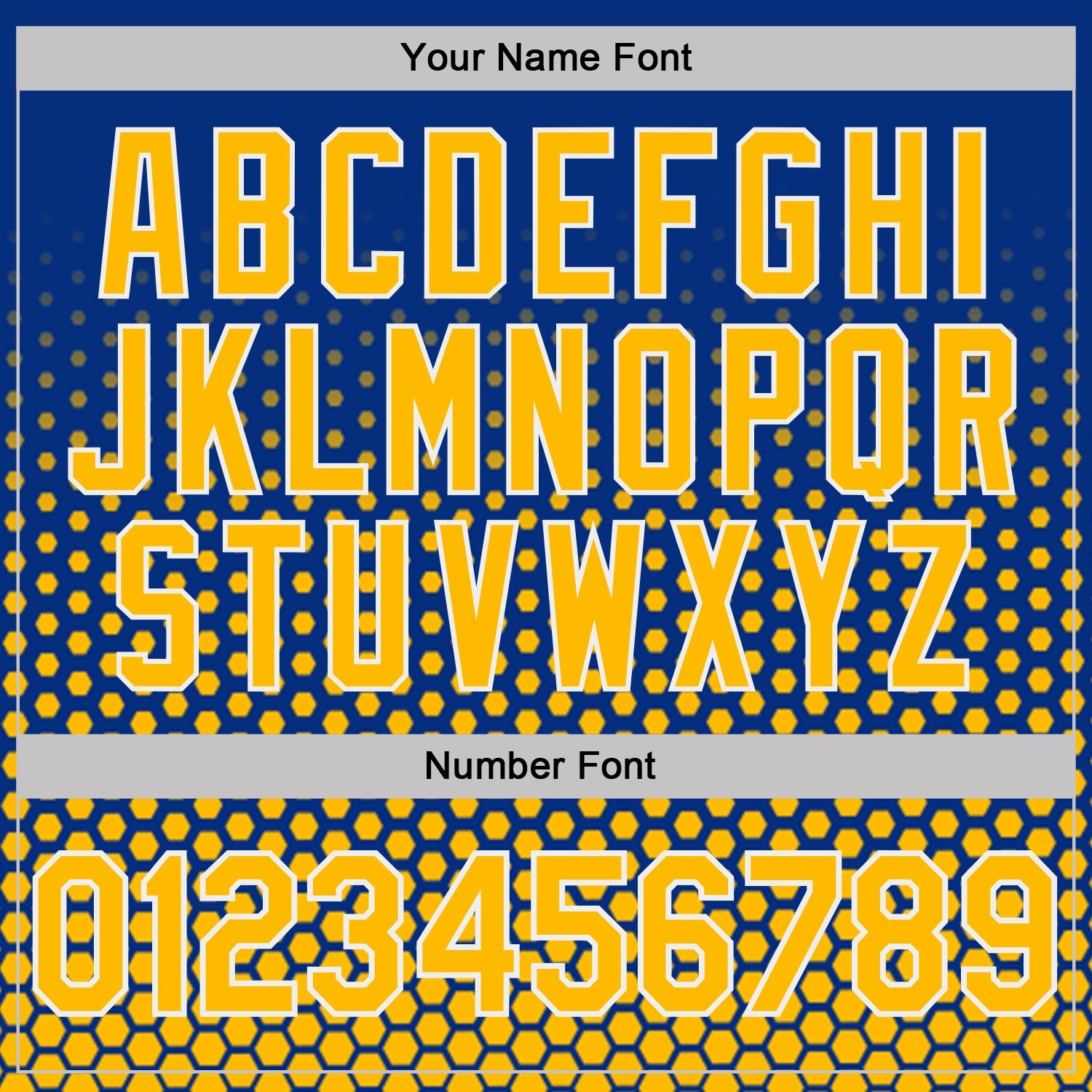 Custom Royal Gold-White Geometric Hexagonal Dot Gradient Performance T-Shirt view 4