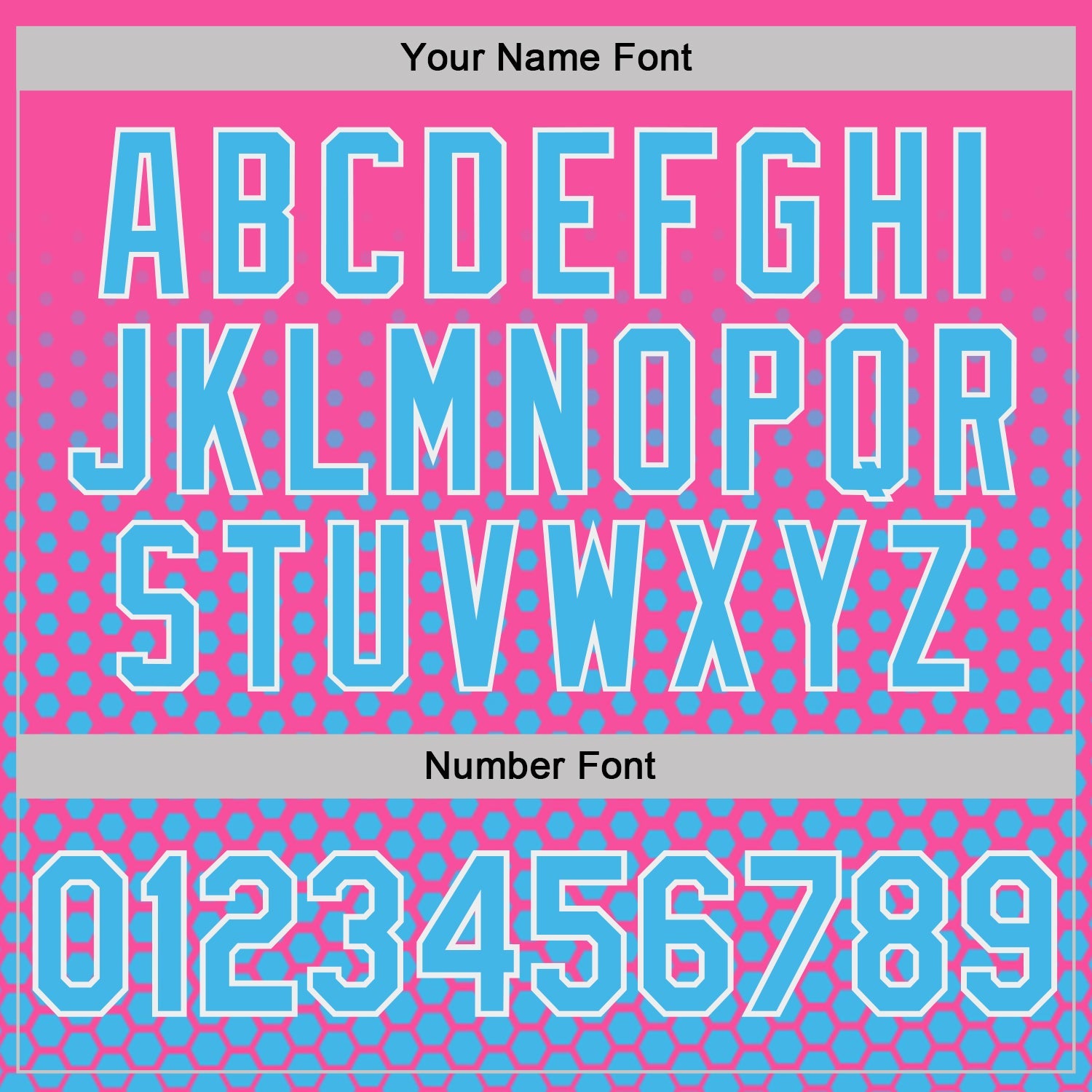 Custom Pink Sky Blue-White Geometric Hexagonal Dot Gradient Performance T-Shirt view 4