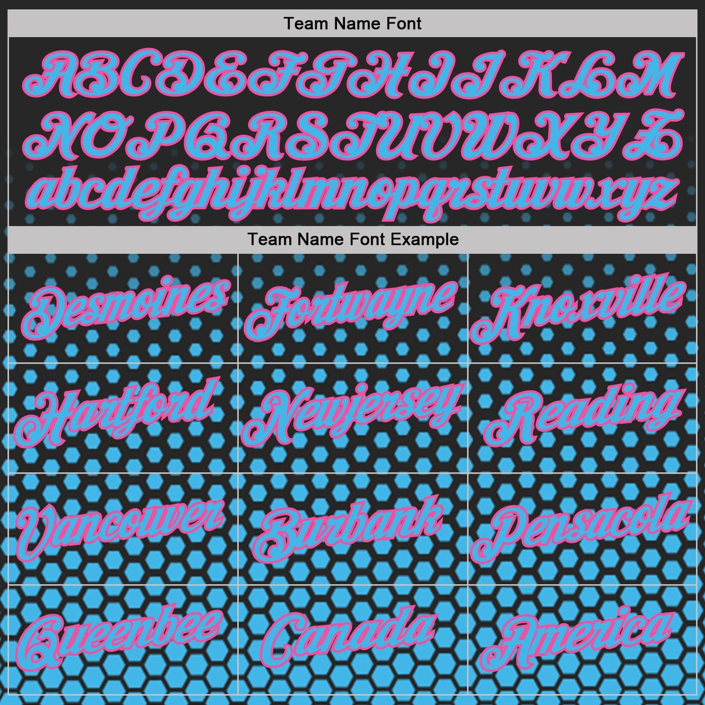 Custom Black Sky Blue-Pink Geometric Hexagonal Dot Gradient Performance T-Shirt view 3
