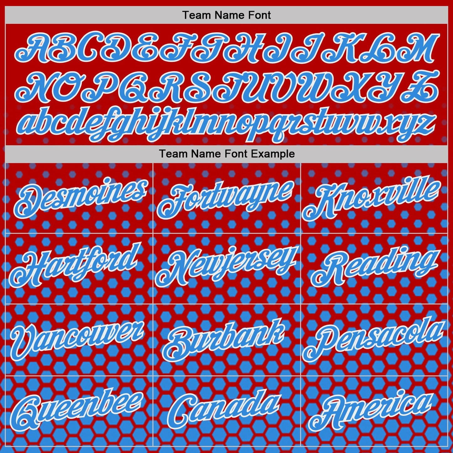 Custom Red Powder Blue-White Geometric Hexagonal Dot Gradient Performance T-Shirt view 3