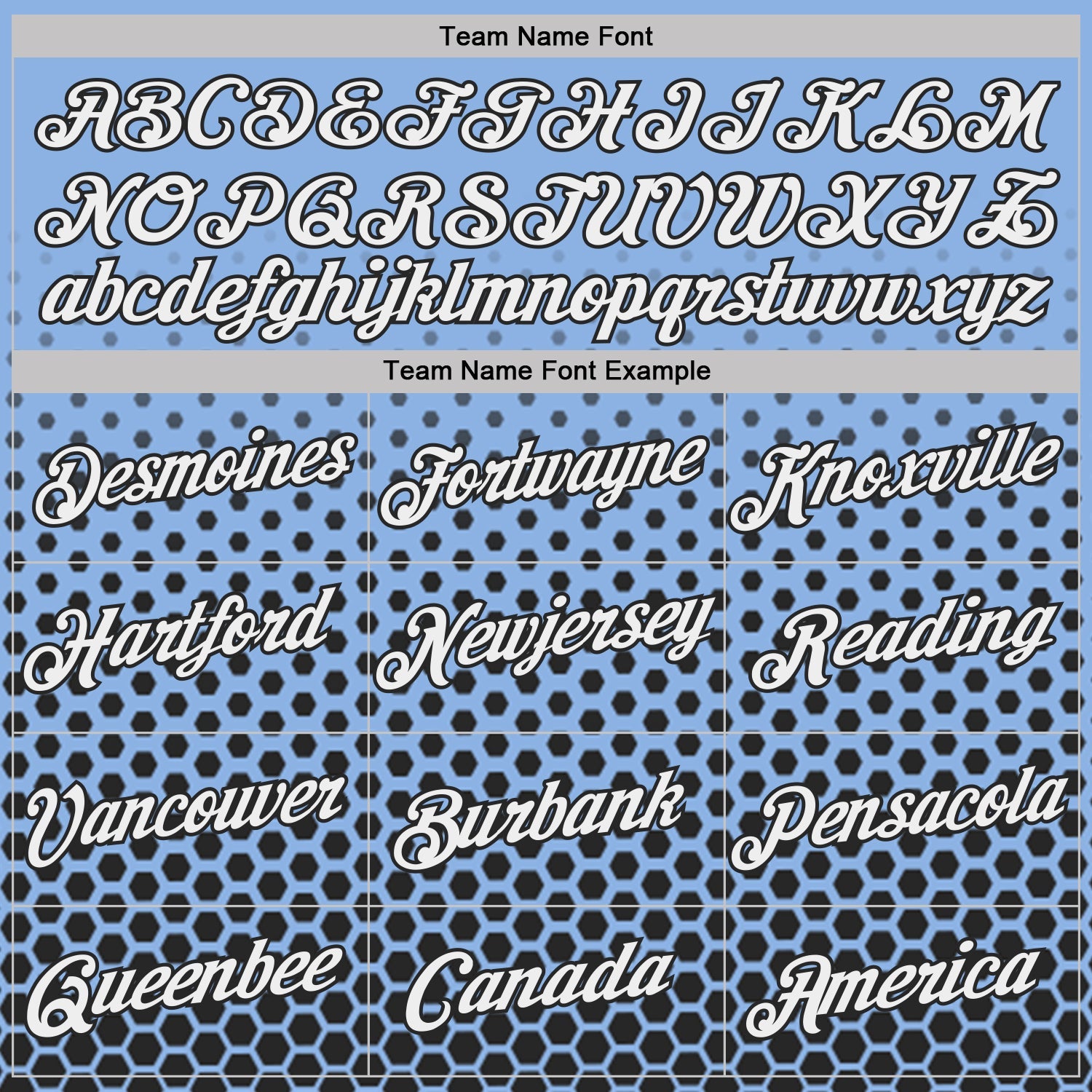 Custom Light Blue White-Black Geometric Hexagonal Dot Gradient Performance T-Shirt view 3