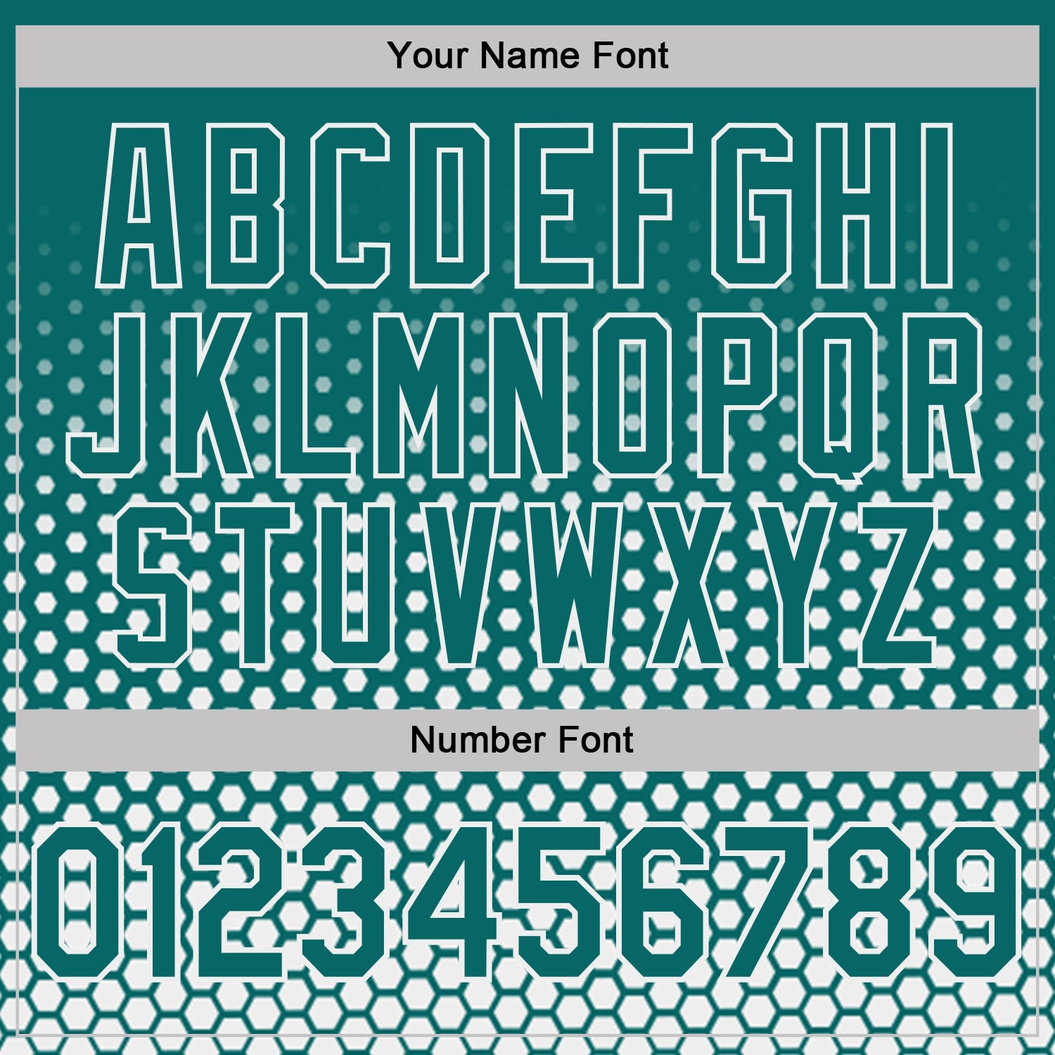 Custom Teal-White Geometric Hexagonal Dot Gradient Performance T-Shirt view 4